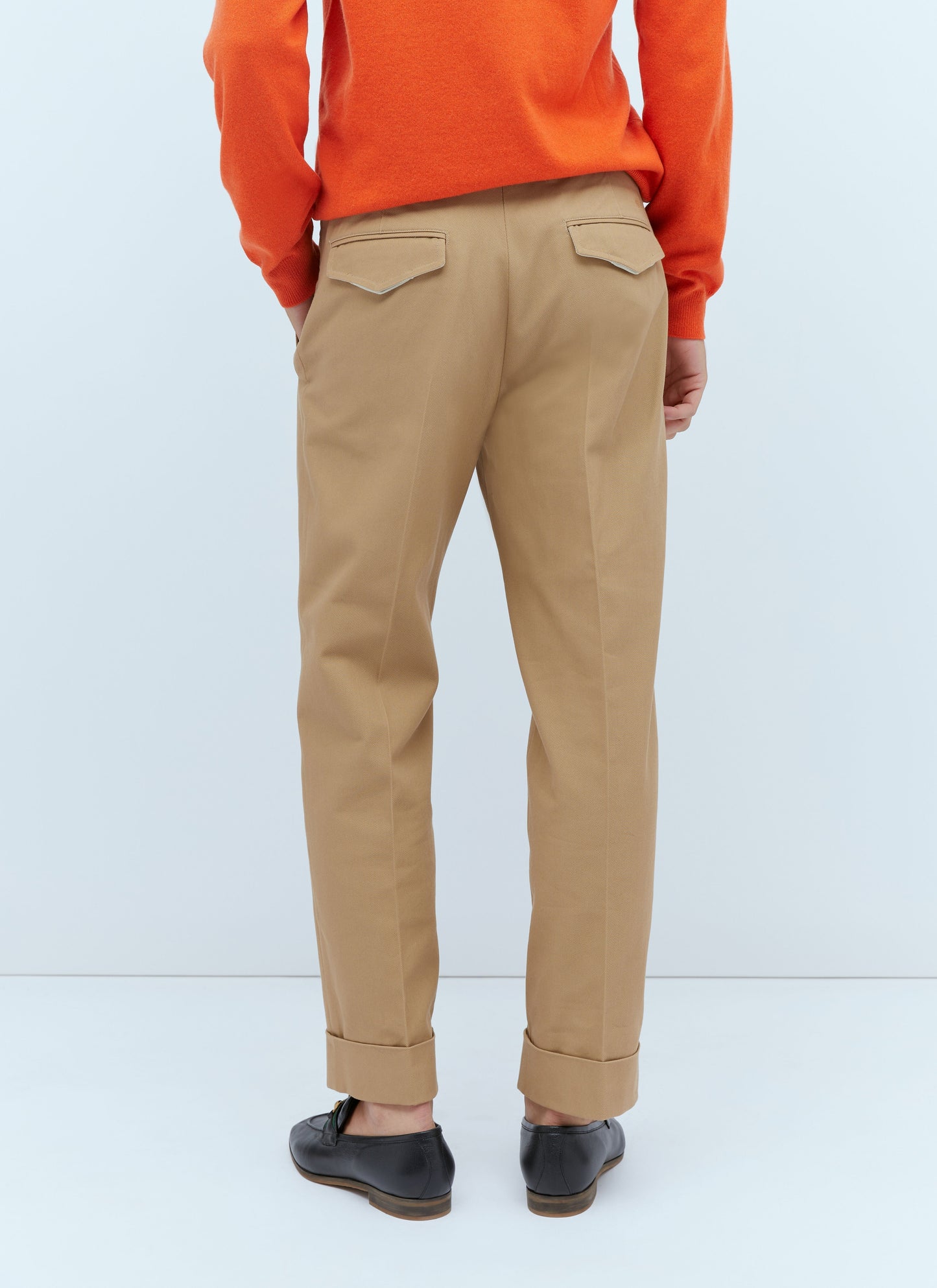 Gucci Men Cotton Gabardine Tailored Pants