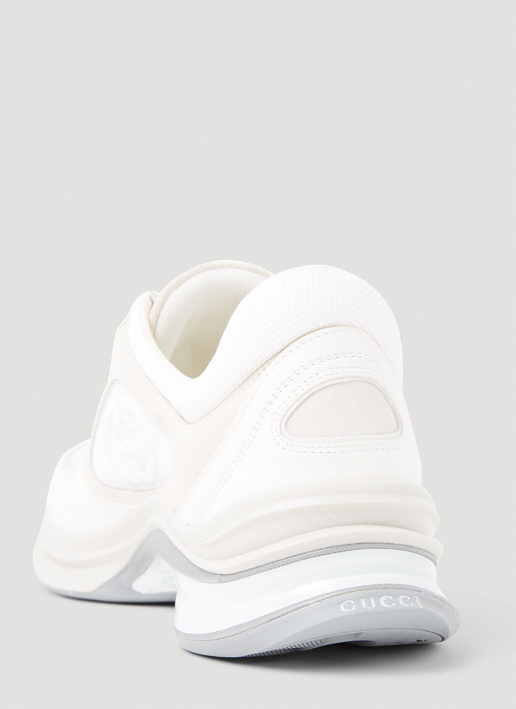 Gucci Men Suede Run Logo Embossed Sneakers