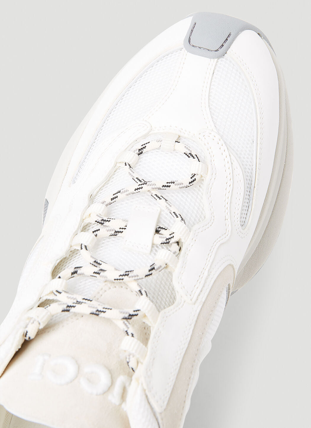 Gucci Men Suede Run Logo Embossed Sneakers