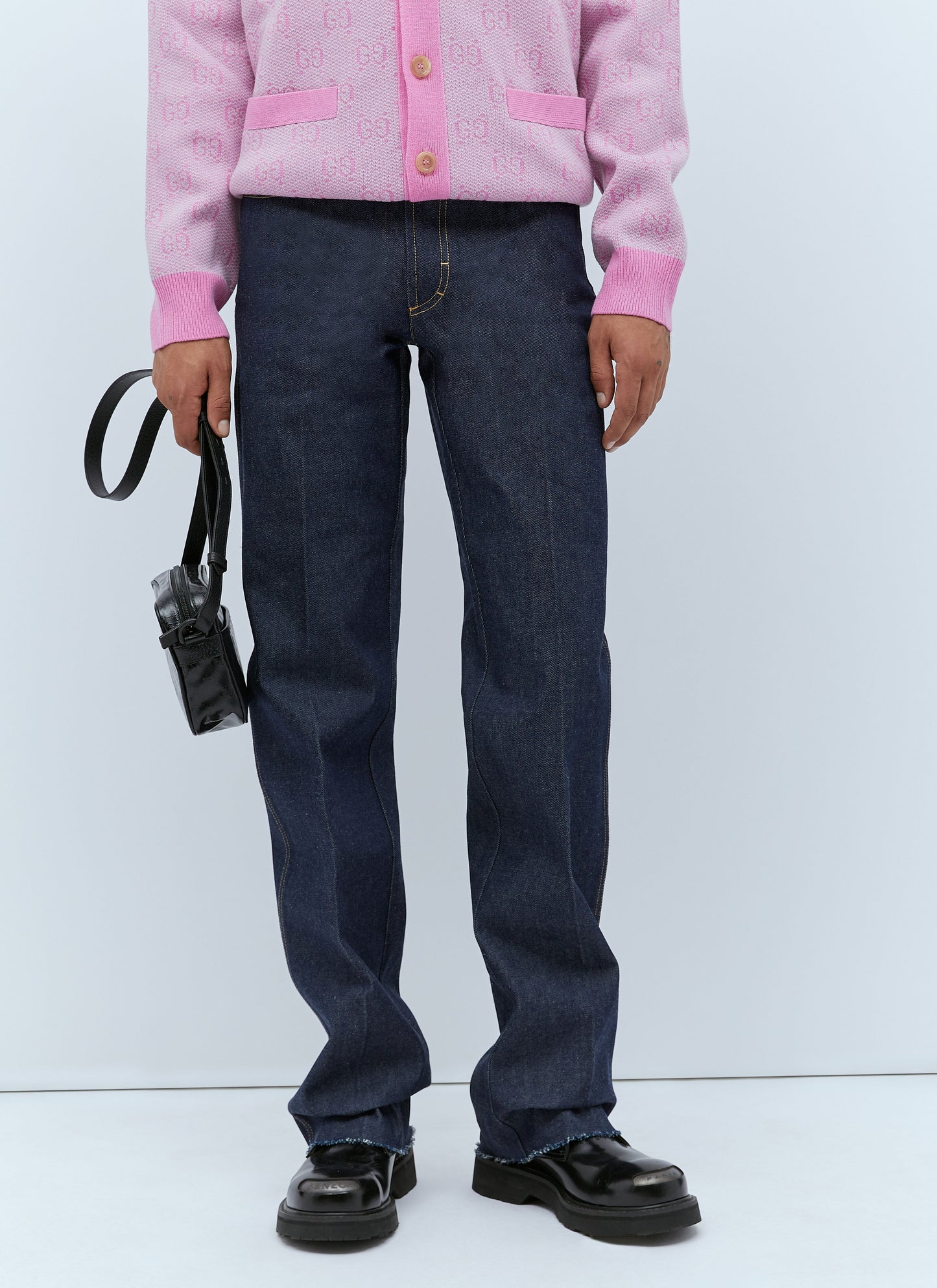 Gucci Men Raw Hem Jeans