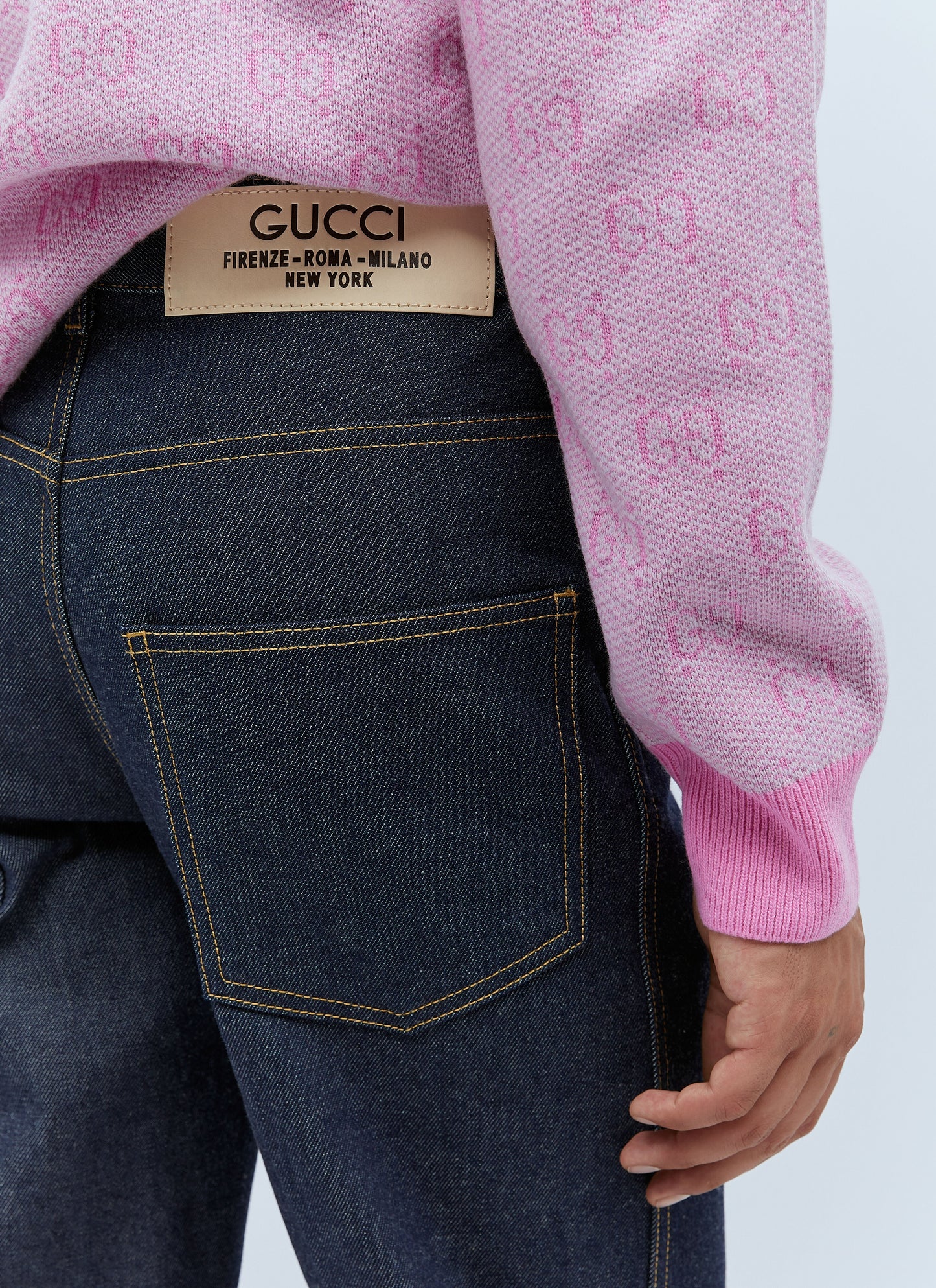 Gucci Men Raw Hem Jeans