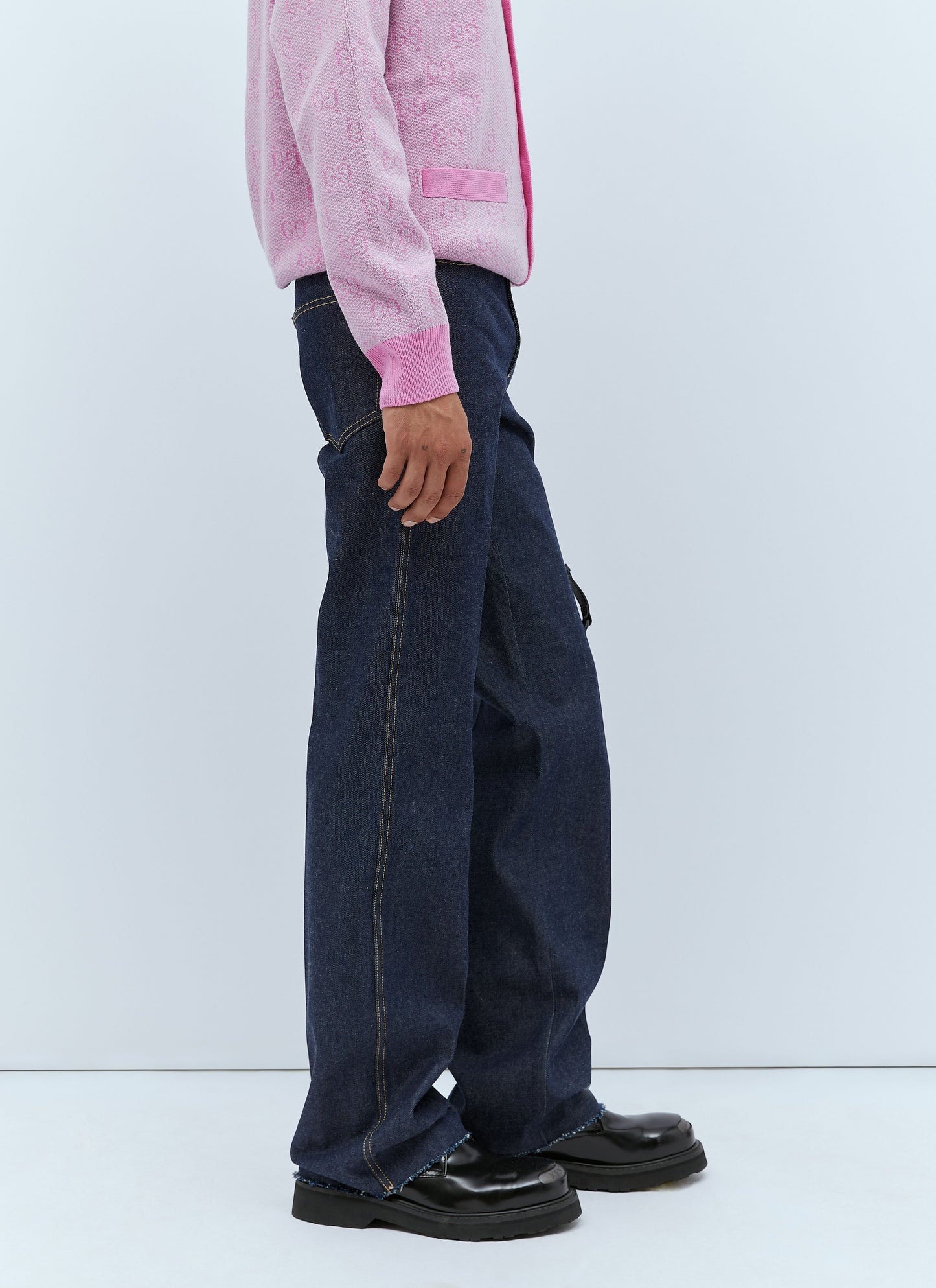 Gucci Men Raw Hem Jeans