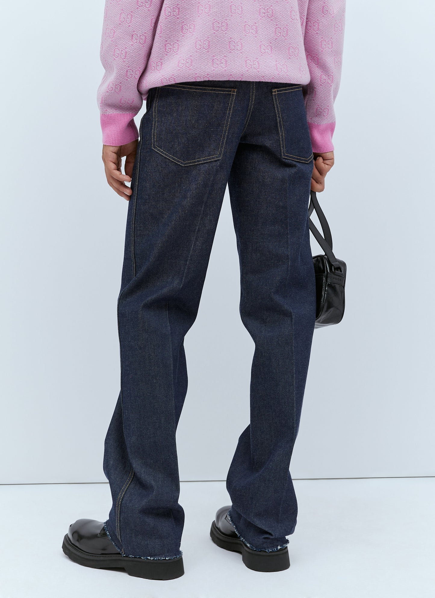 Gucci Men Raw Hem Jeans