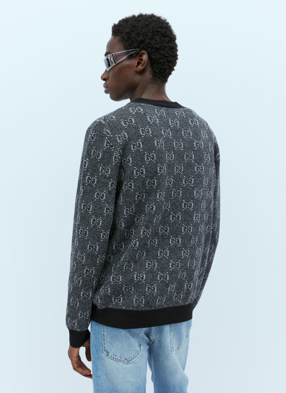 Gucci Men Wool Cashmere Hooded Sweater