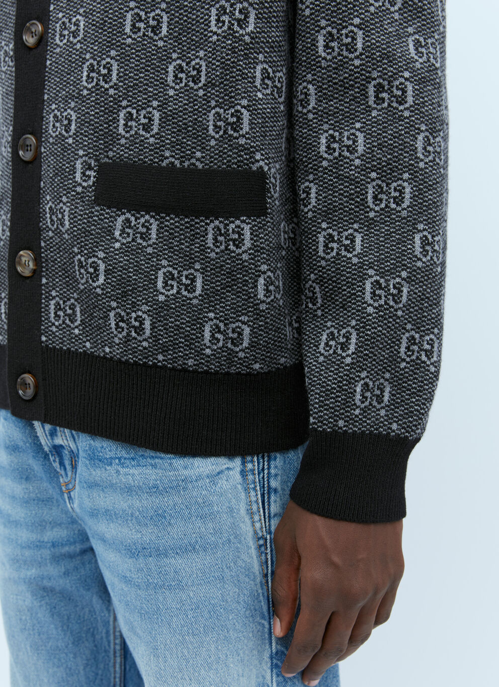 Gucci Men Wool Cashmere Hooded Sweater