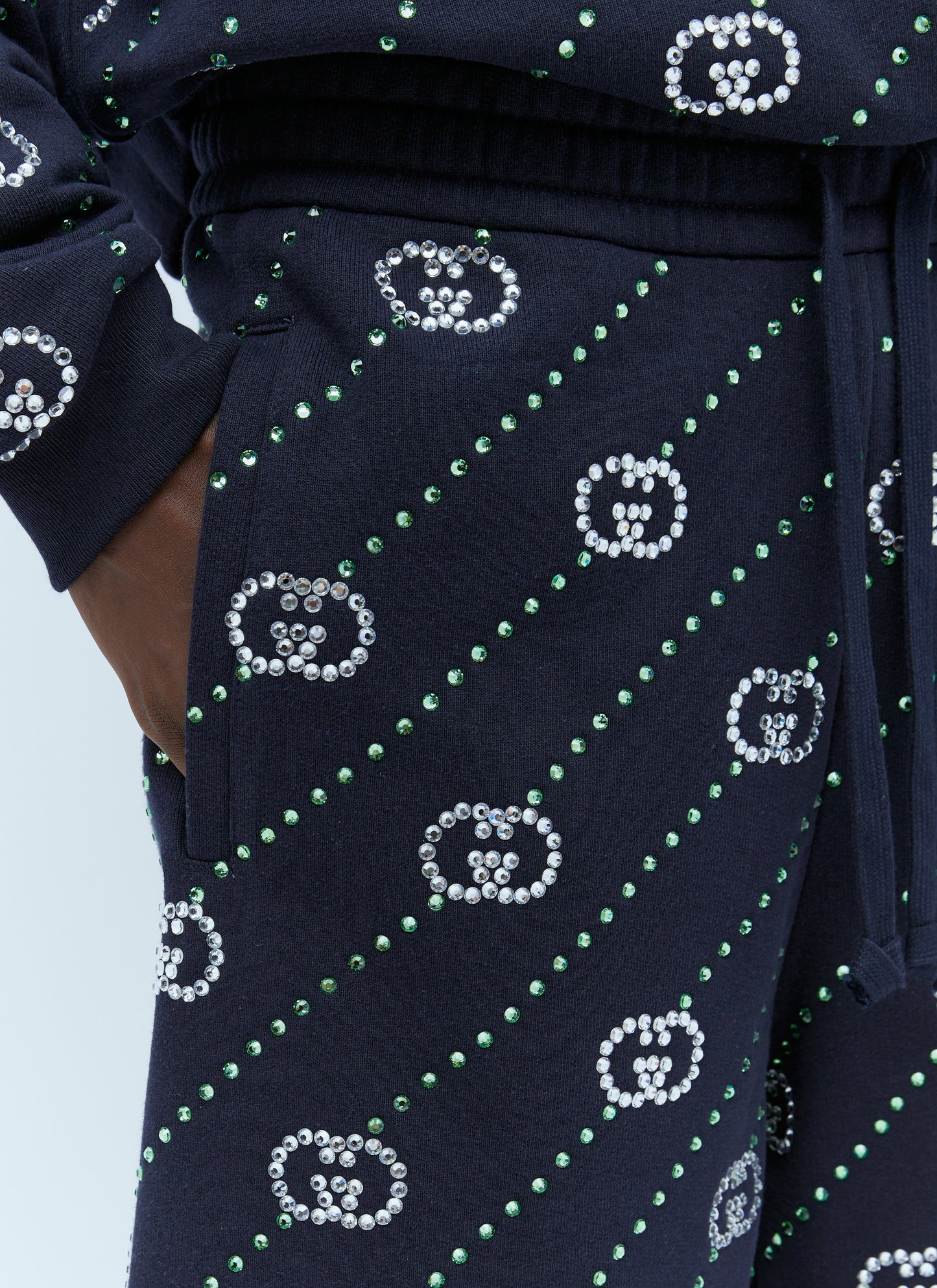 Gucci Men Crystal Interlocking G Shorts