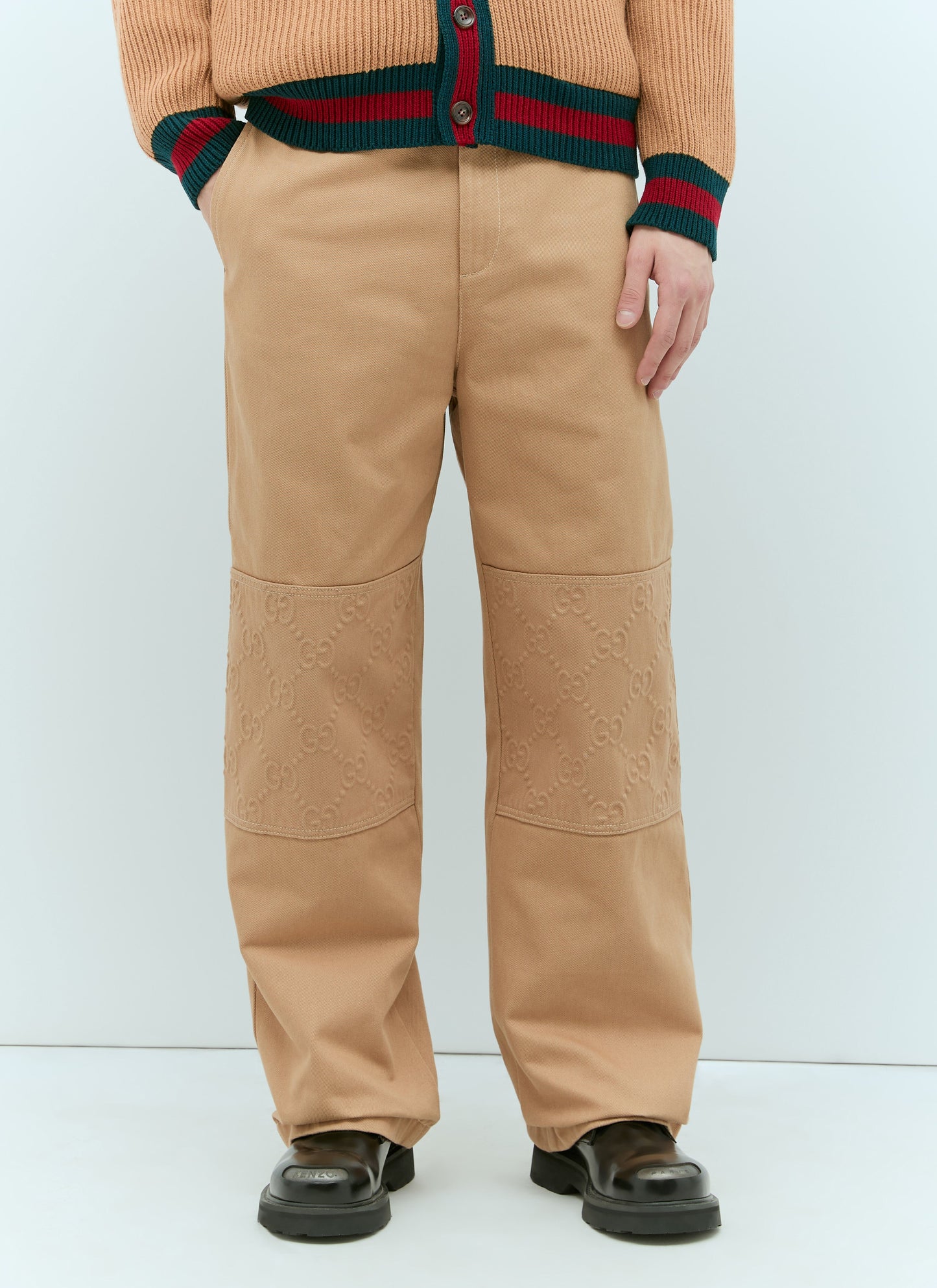 Gucci Men Gg Knee-Panel Pants