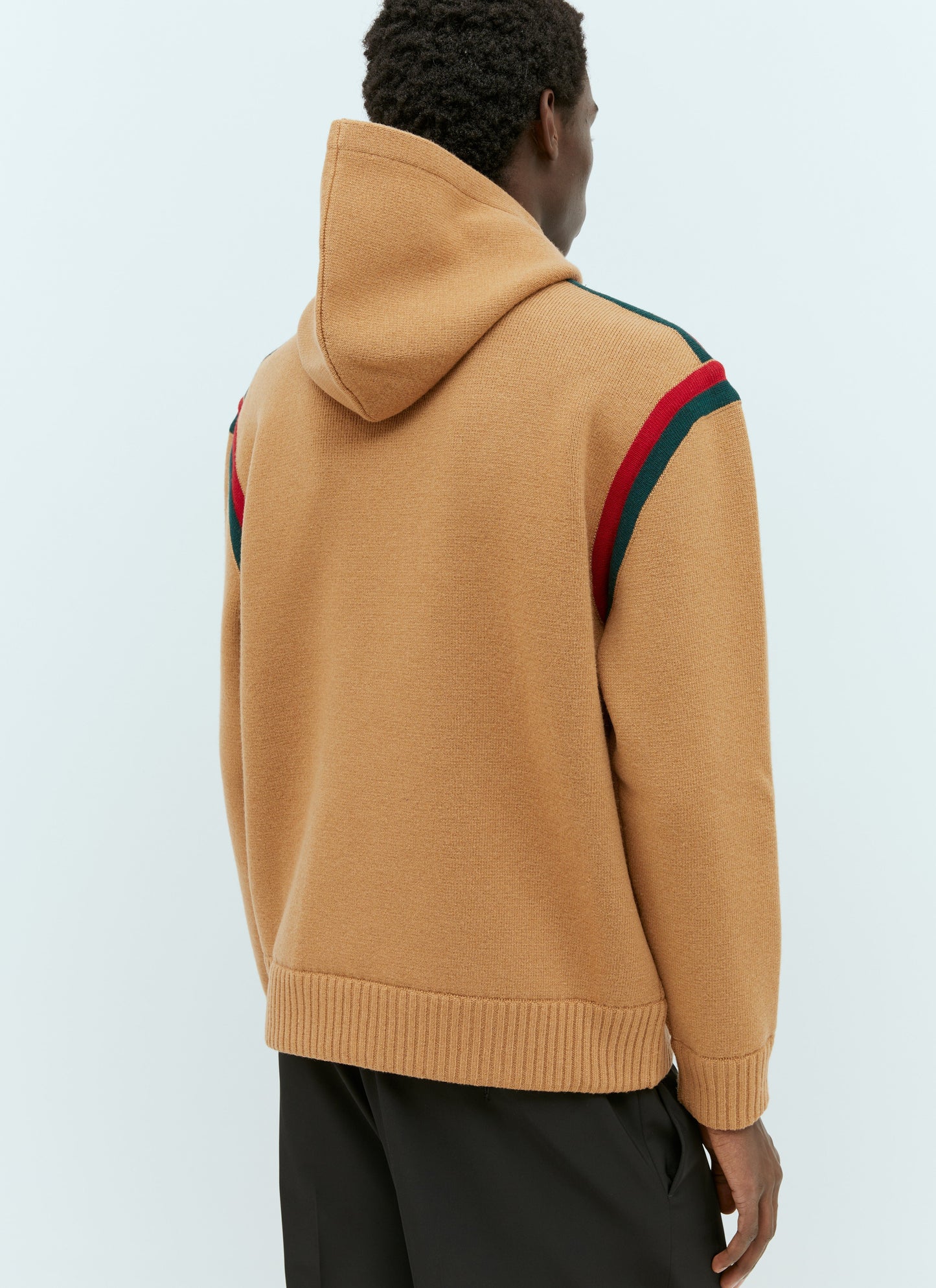 Gucci Men Wool Knit Hooded Sweatshirt