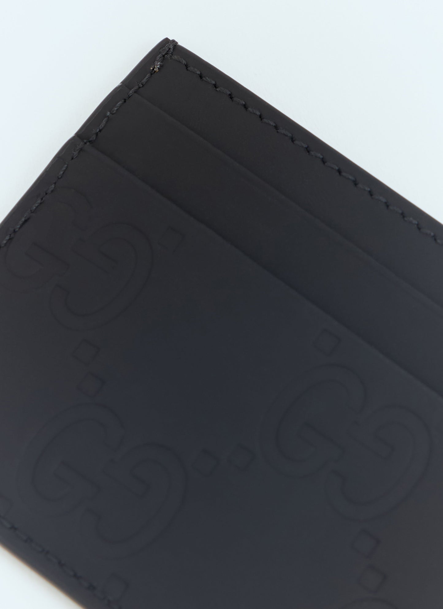 Gucci Men Gg Rubber-Effect Cardholder