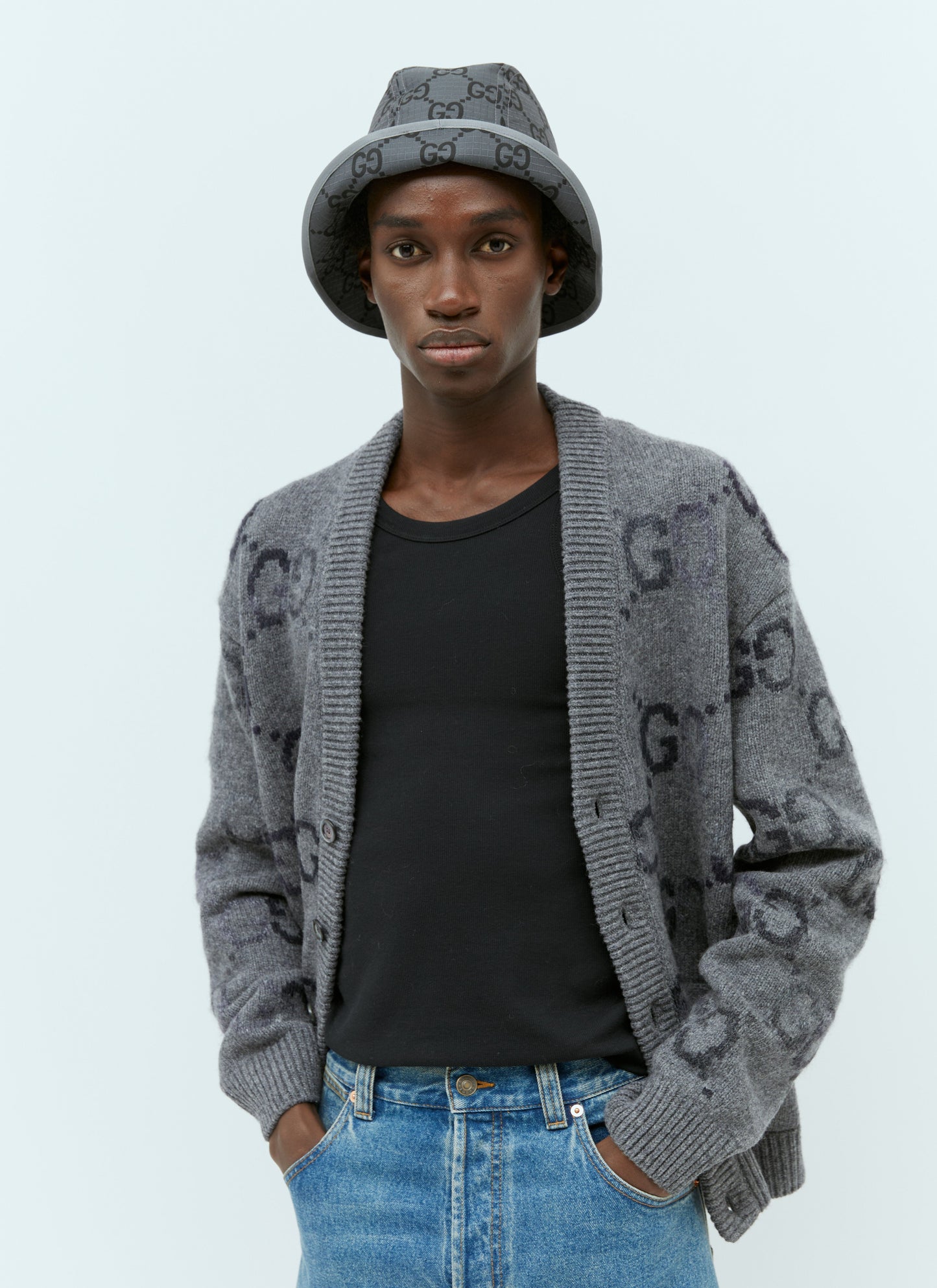Gucci Men Gg Ripstop Bucket Hat
