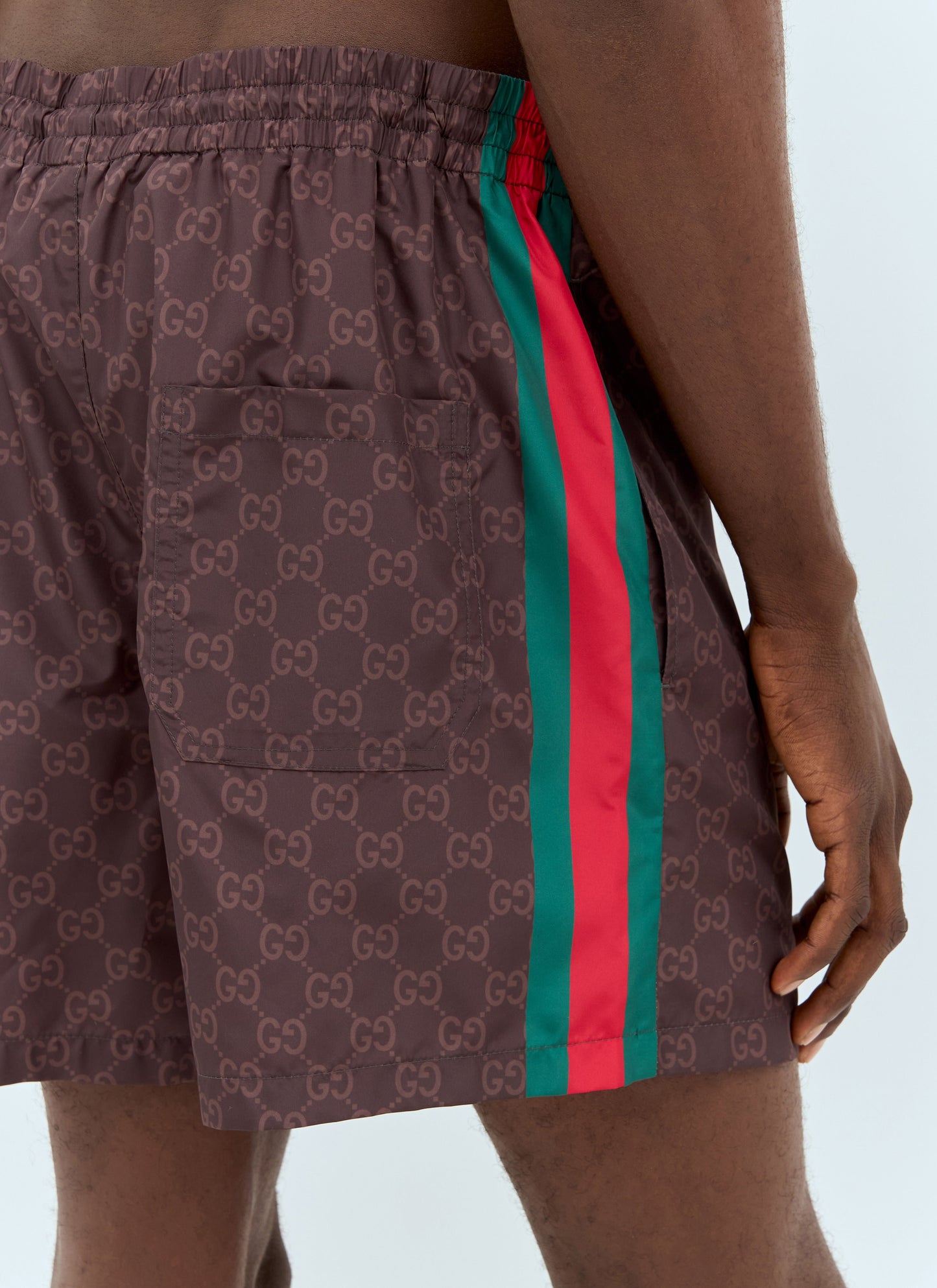 Gucci Men Web Swim Shorts
