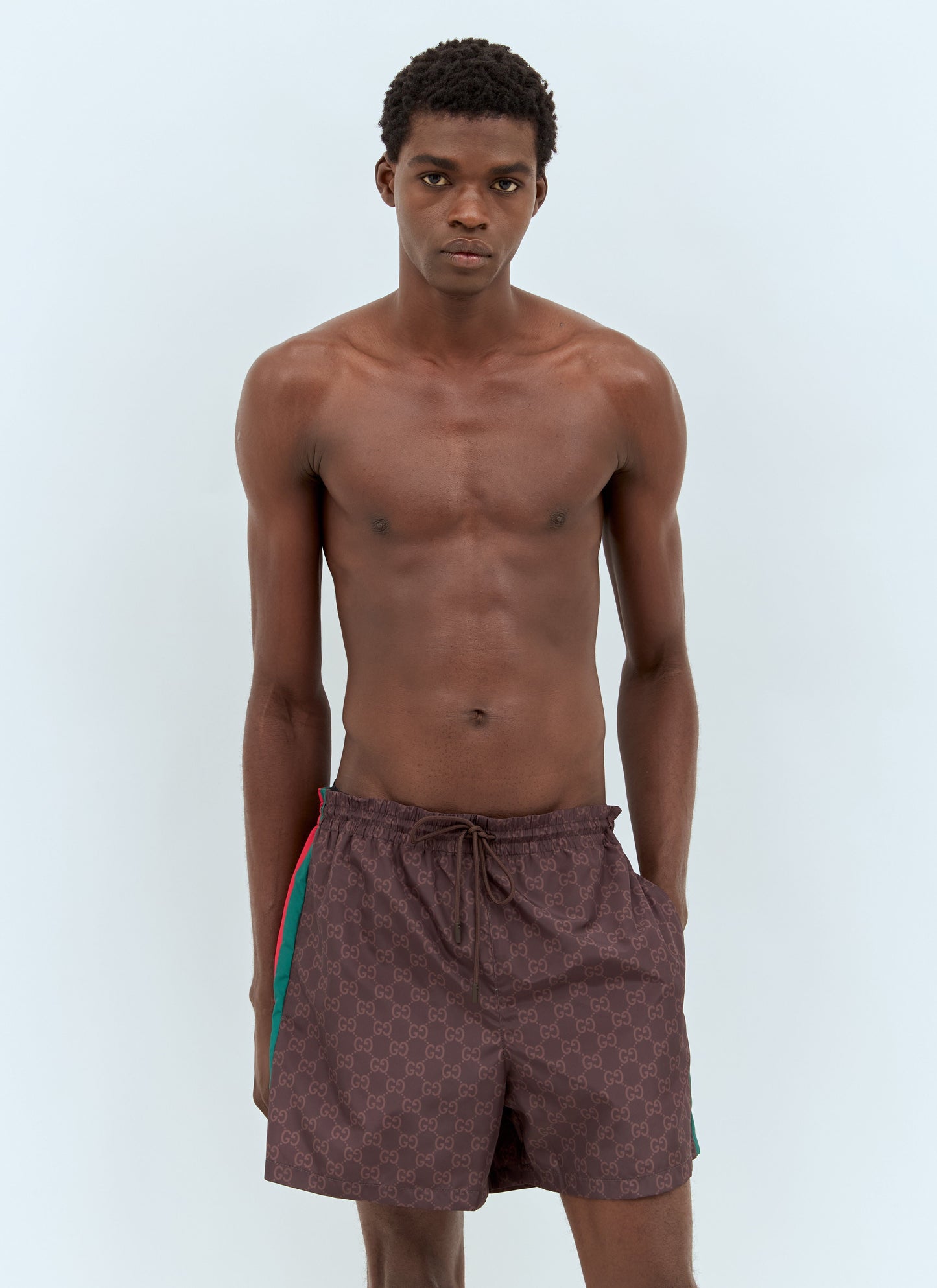 Gucci Men Web Swim Shorts