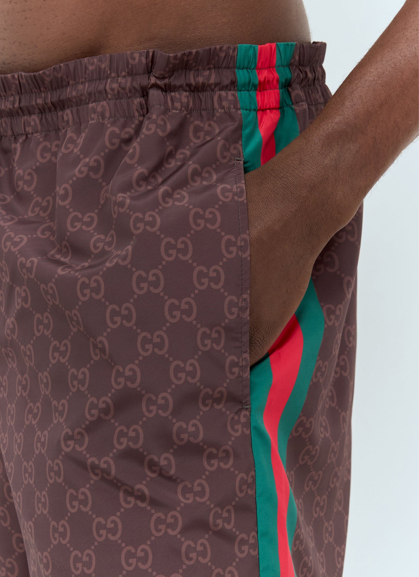 Gucci Men Web Swim Shorts