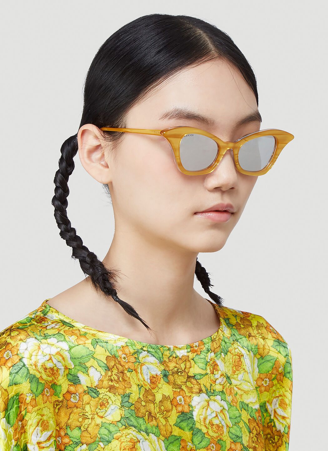 Gucci Women Cat-Eye Mirrored Sunglasses