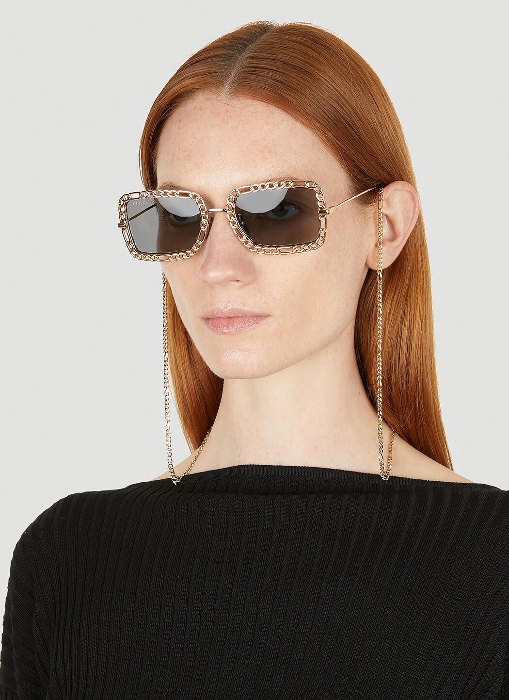 Gucci Women Chain Frame Sunglasses