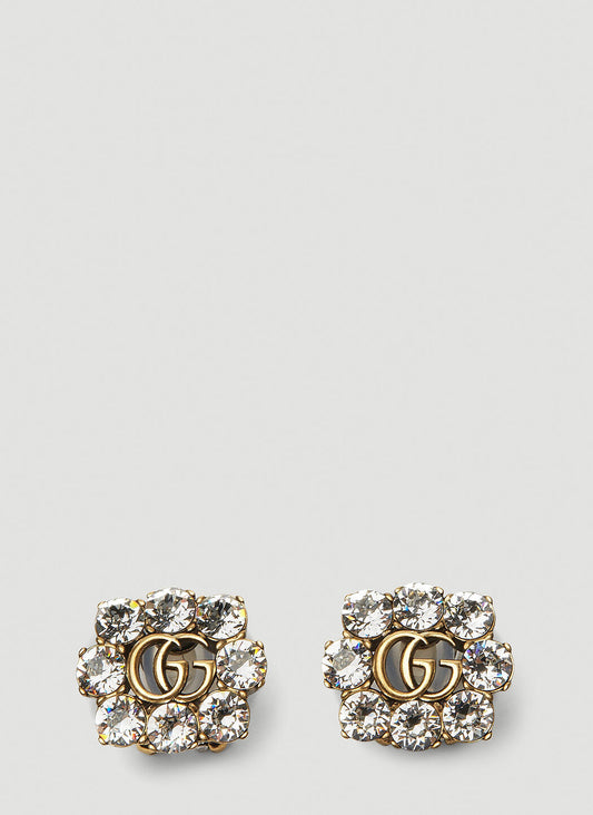 Gucci Women Embellished Gg Marmont Clip-On Earrings