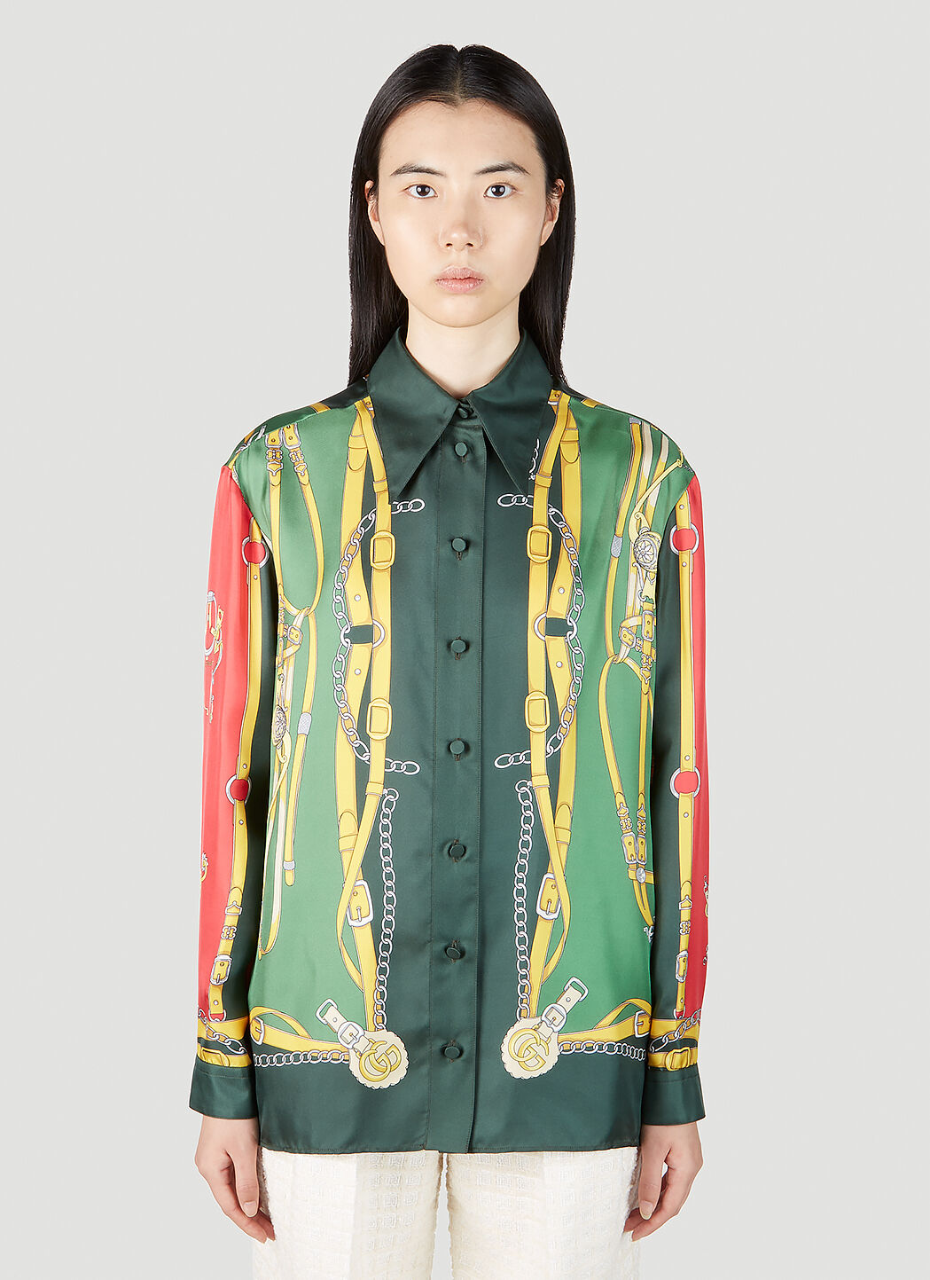 Gucci Women Harness And Double G Shirt