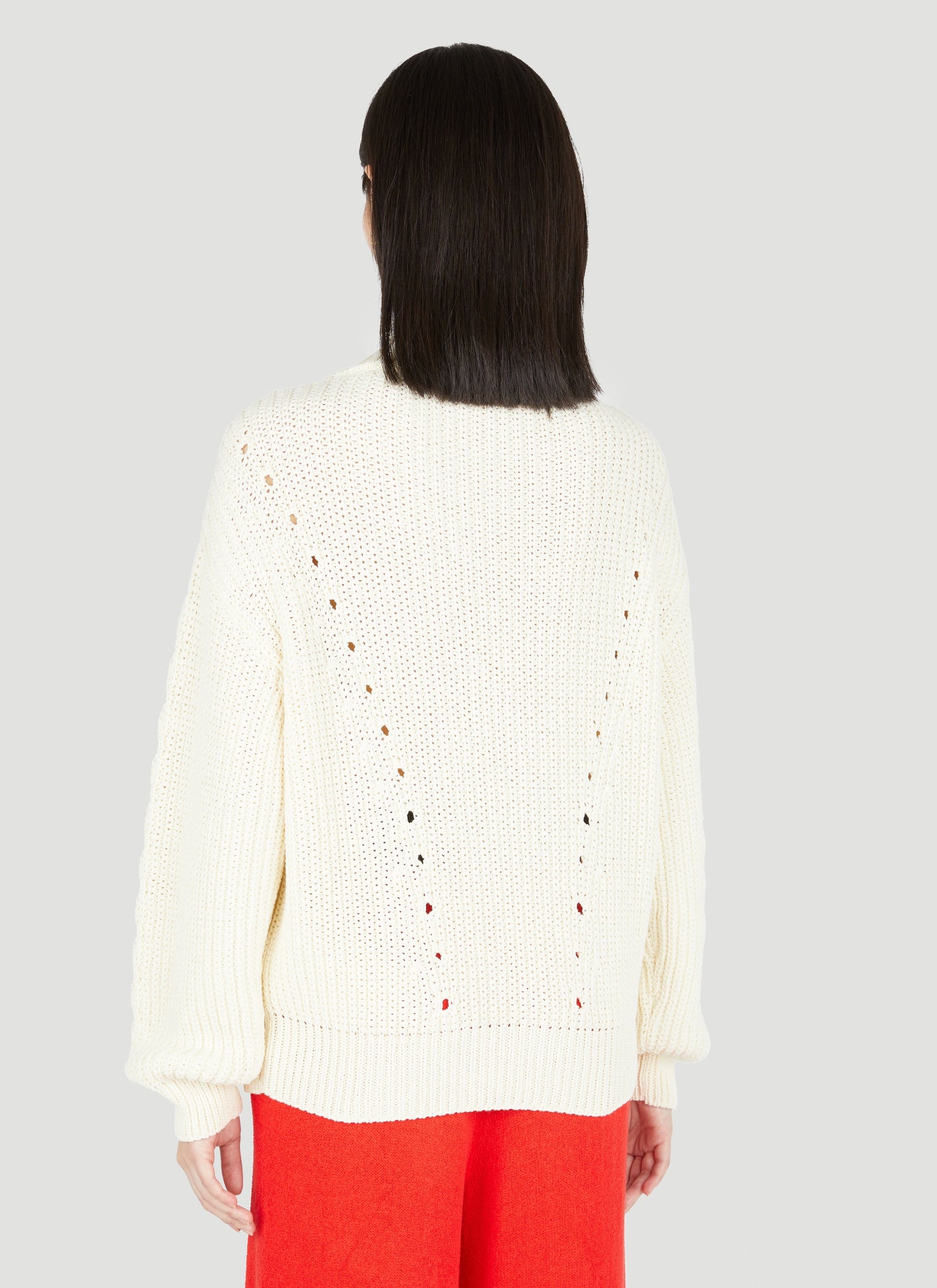 Gucci Women Lace-Up Knit Sweater