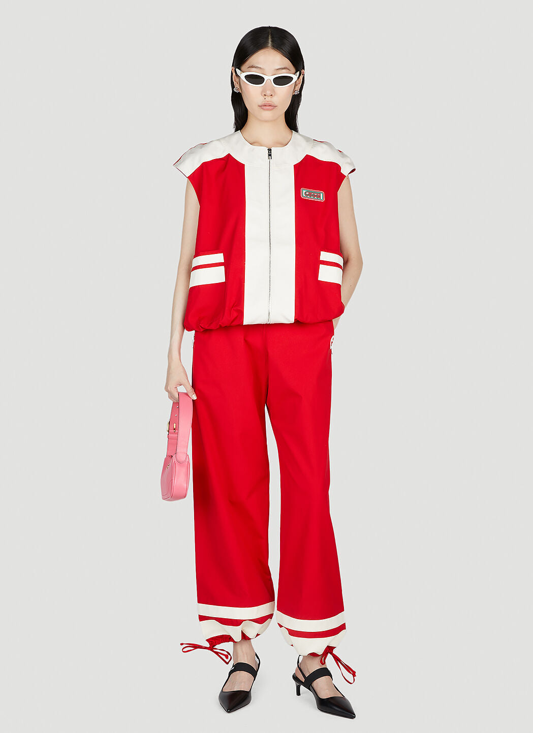Gucci Women Logo Patch Gilet Track Jacket