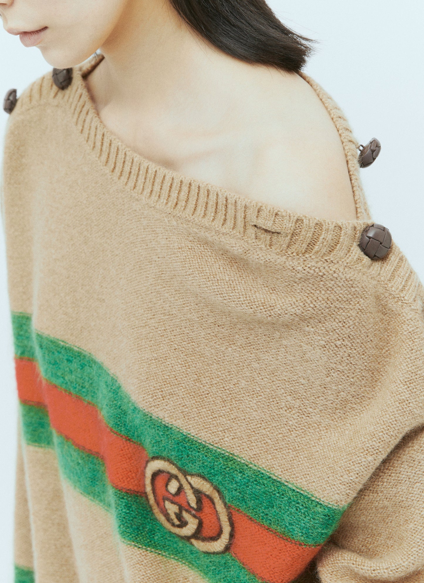 Gucci Women Interlocking Gg Wool Mohair Sweater