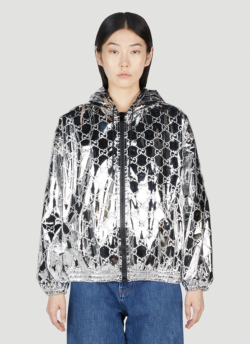 Gucci Women Gg Embossed Bomber Jacket