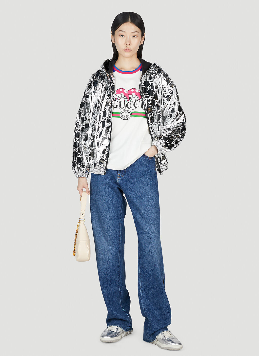 Gucci Women Gg Embossed Bomber Jacket