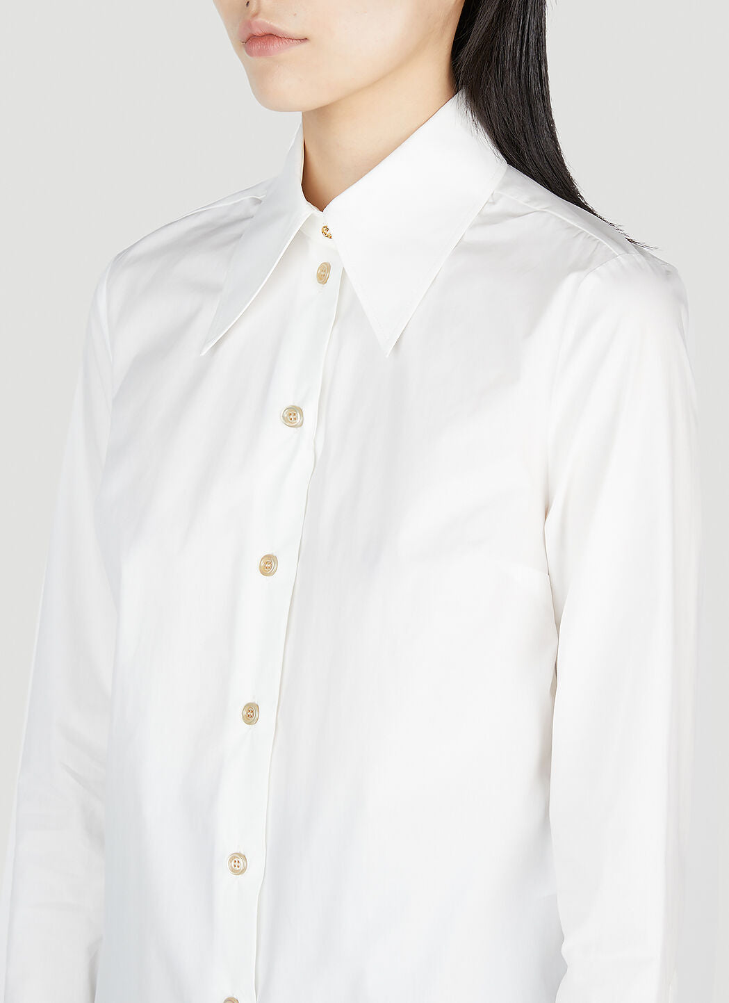 Gucci Women Point Collar Shirt