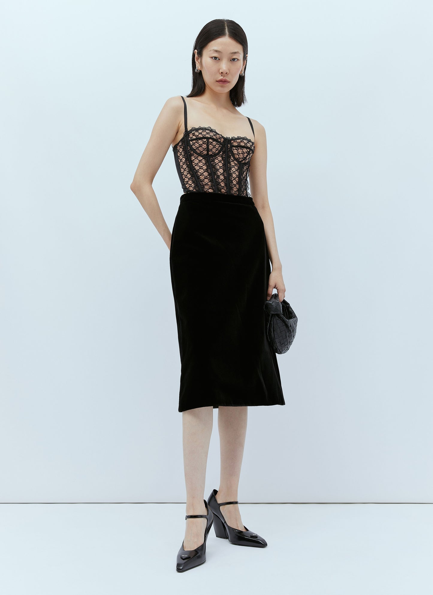 Gucci Women Velvet A-Line Skirt