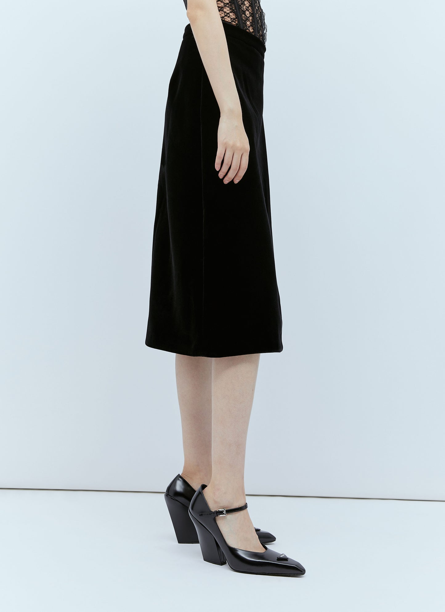 Gucci Women Velvet A-Line Skirt