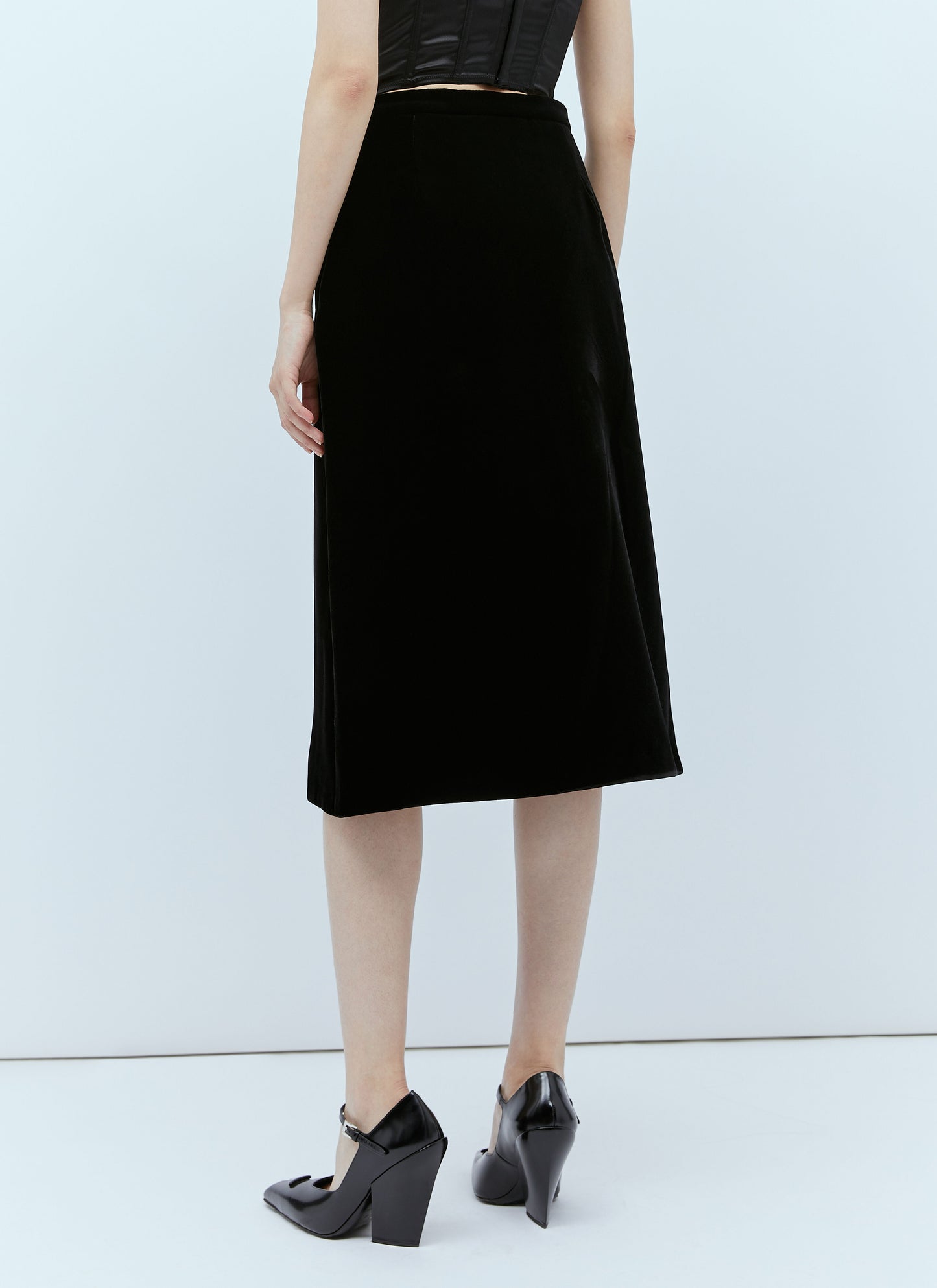 Gucci Women Velvet A-Line Skirt