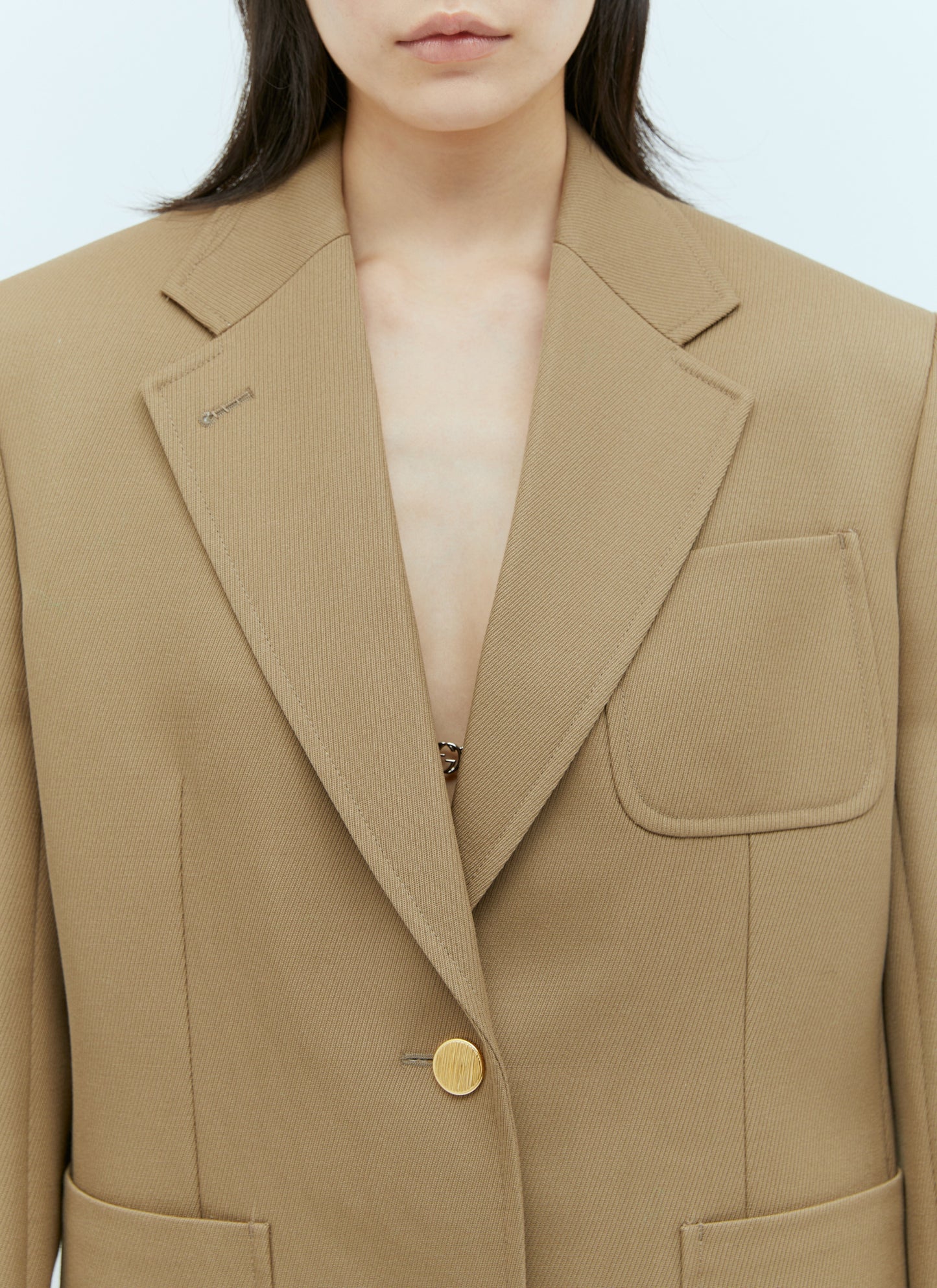 Gucci Women Horsebit Wool Blazer