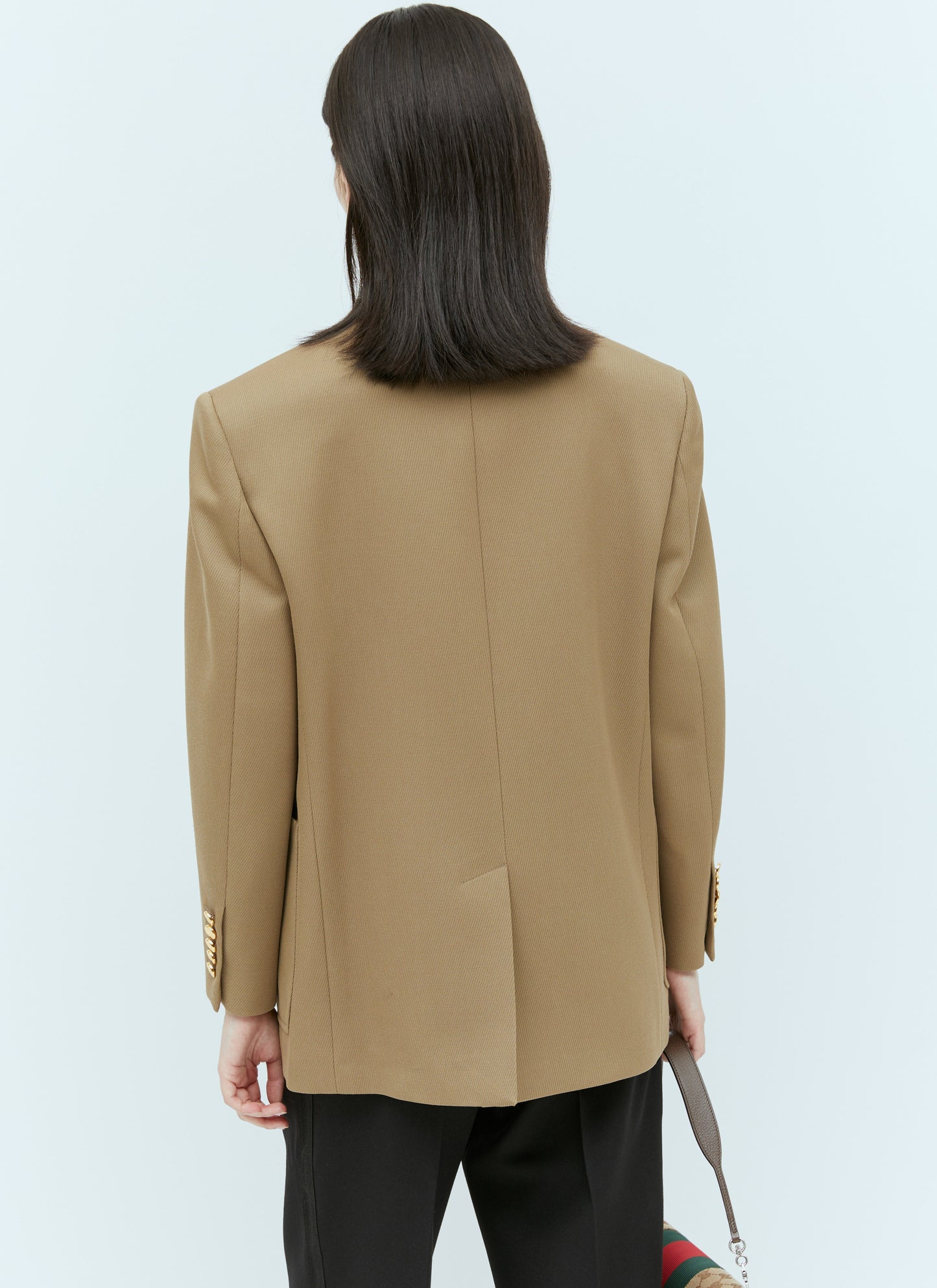 Gucci Women Horsebit Wool Blazer