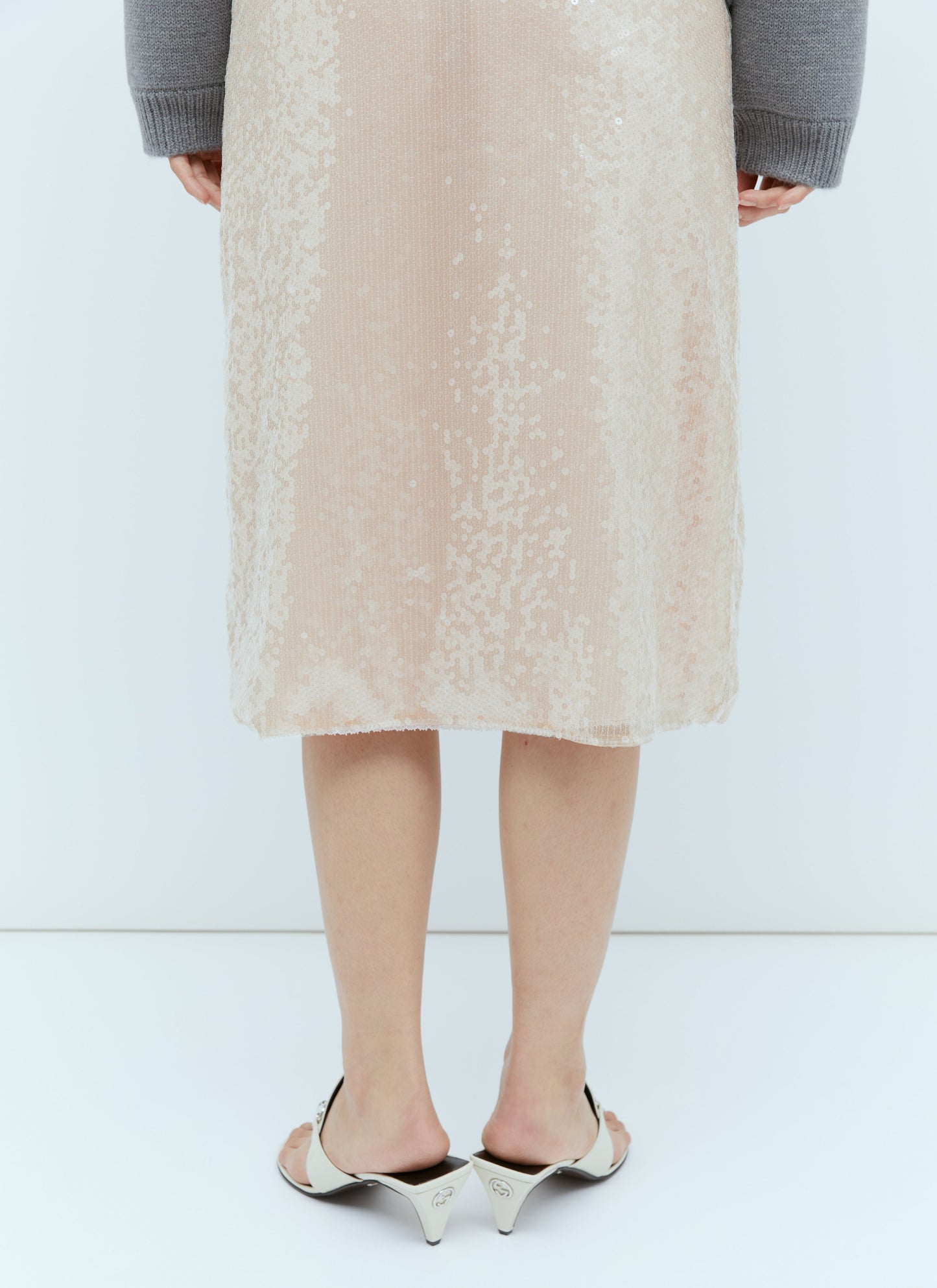 Gucci Women Sequin-Embroidered Tulle Skirt