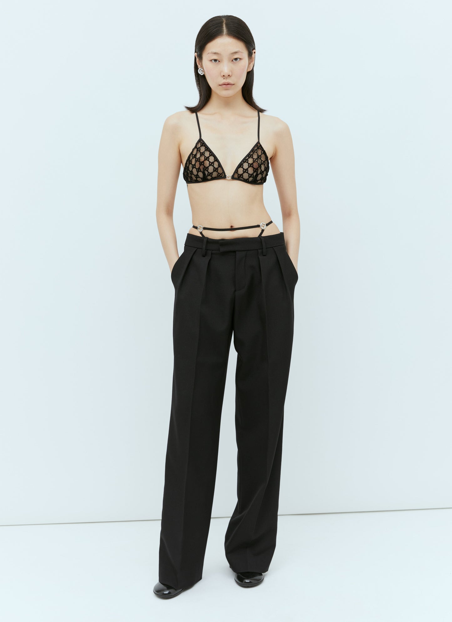Gucci Women Gg Embroidery Lingerie Set