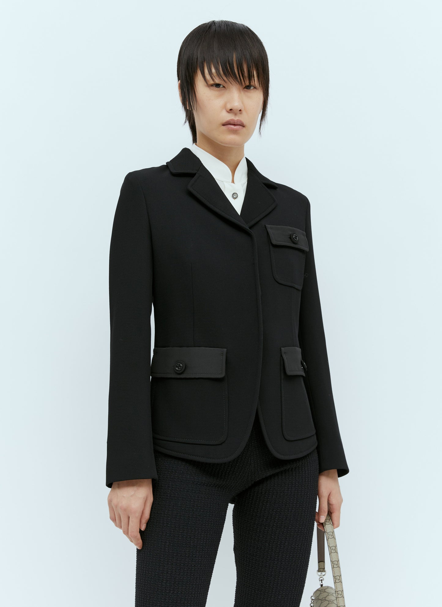 Gucci Women Fine Wool Crepe Jacket