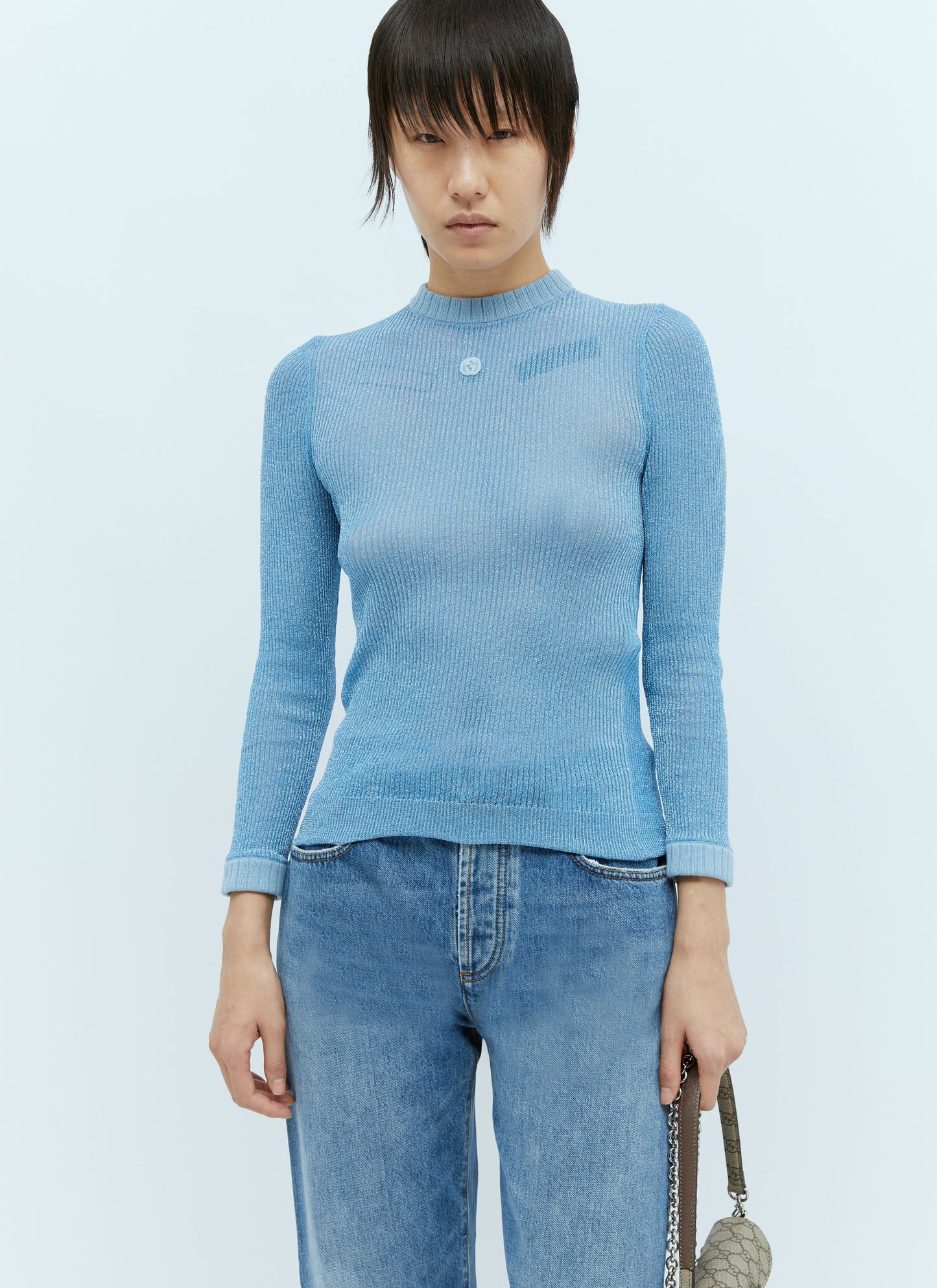 Gucci Women Extra Frine Lamé Knit Top
