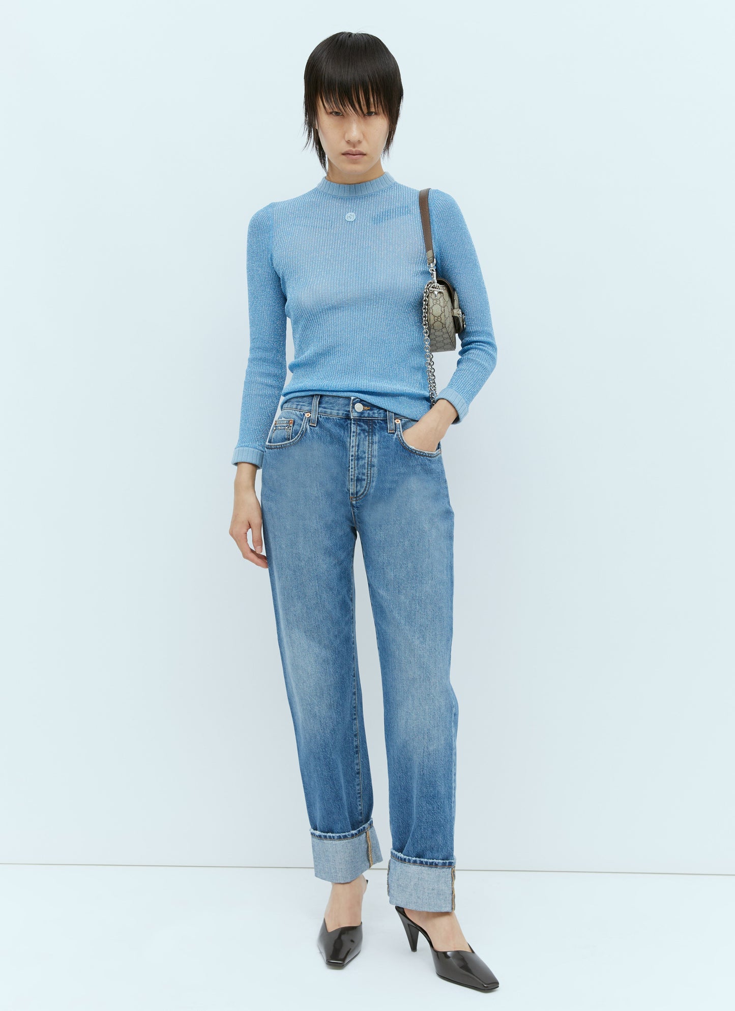 Gucci Women Extra Frine Lamé Knit Top
