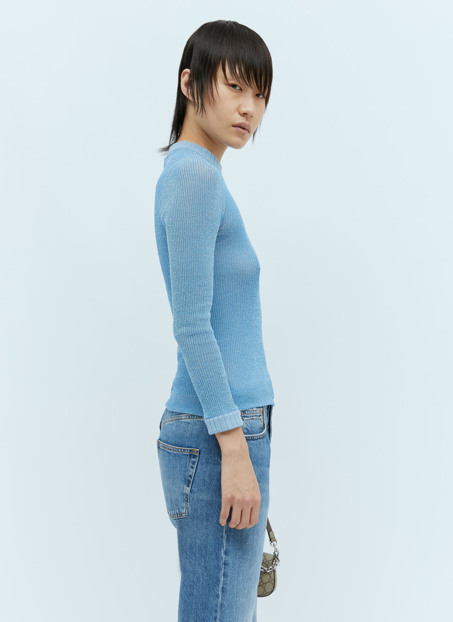 Gucci Women Extra Frine Lamé Knit Top