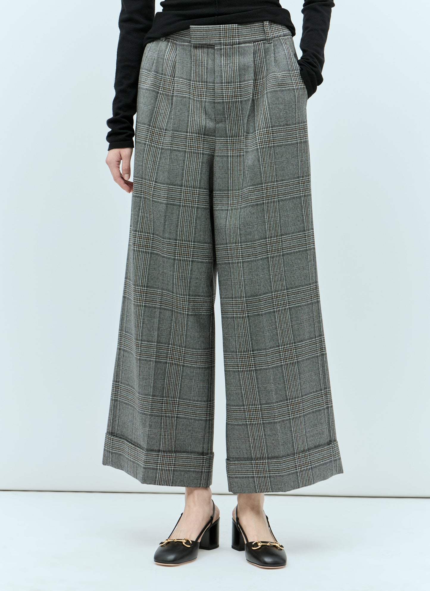 Gucci Women Prince Of Wales Check Tailored Pants