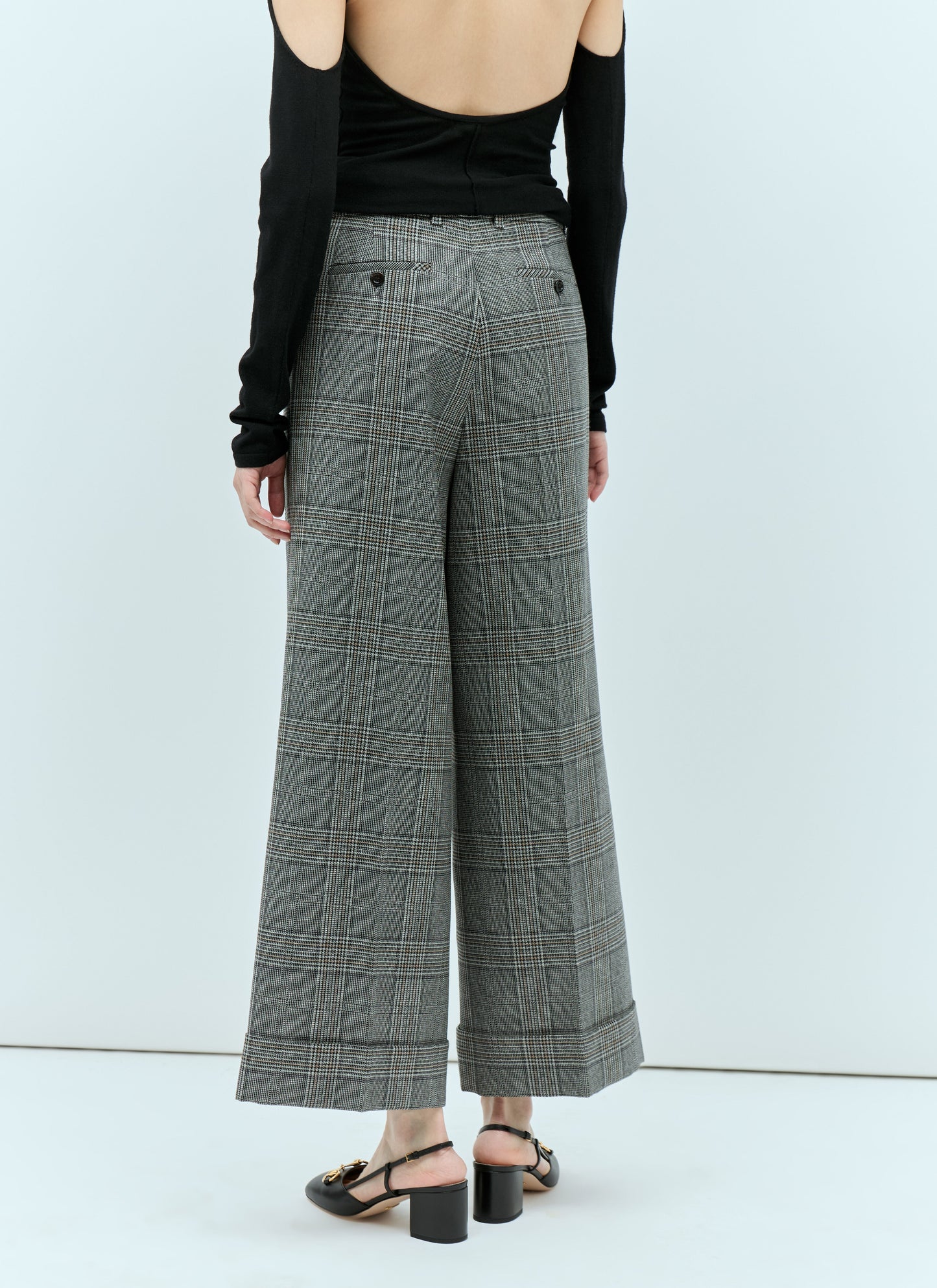 Gucci Women Prince Of Wales Check Tailored Pants