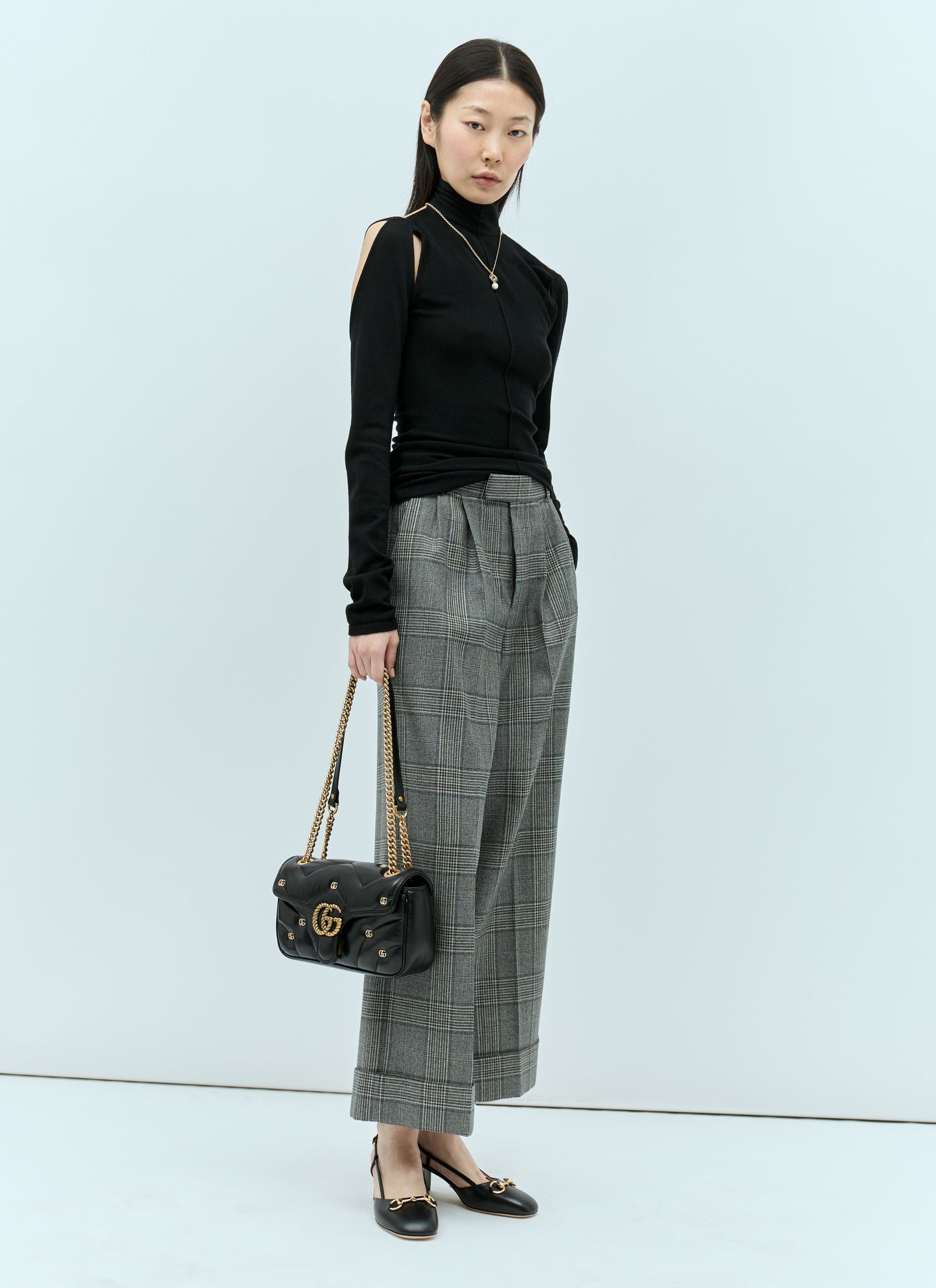 Gucci Women Prince Of Wales Check Tailored Pants