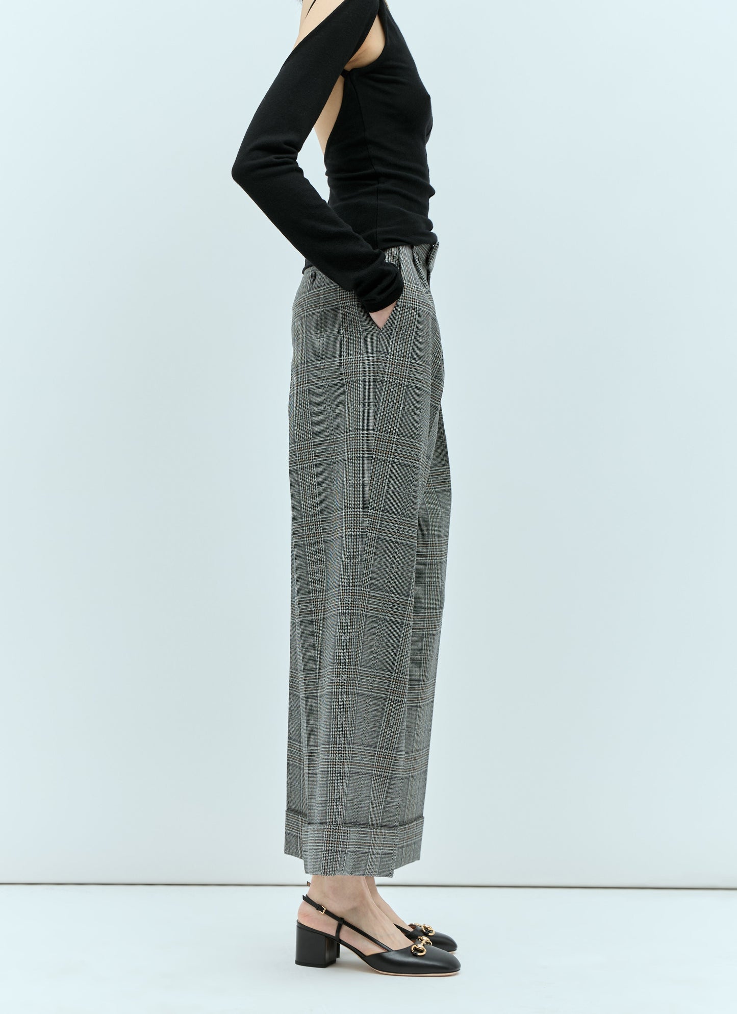 Gucci Women Prince Of Wales Check Tailored Pants