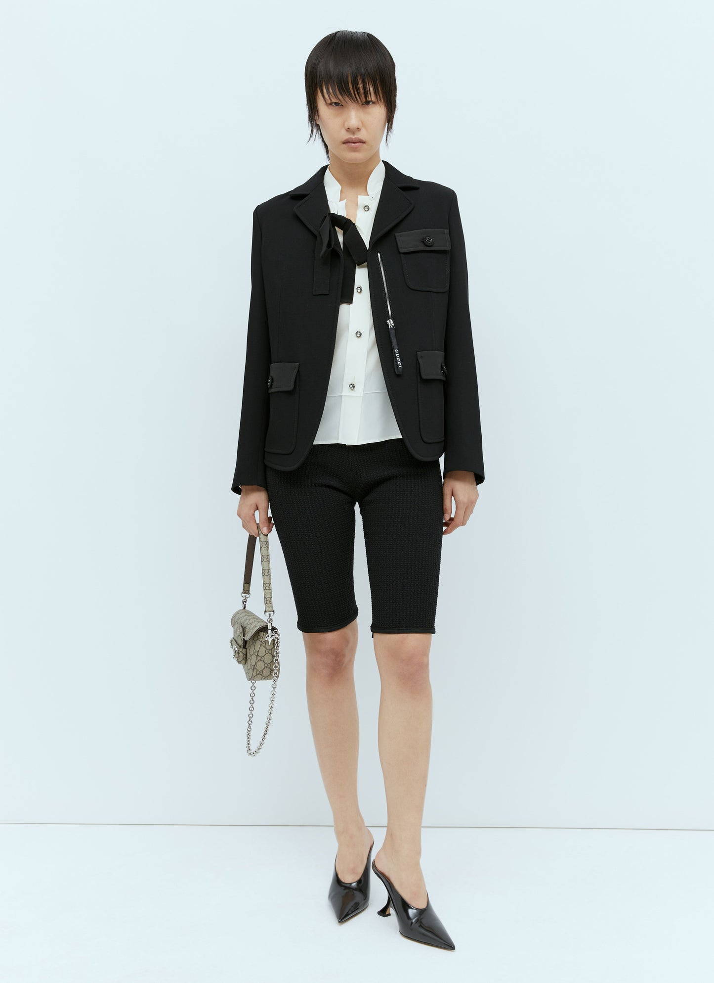 Gucci Women Crystal Buttons Shirt