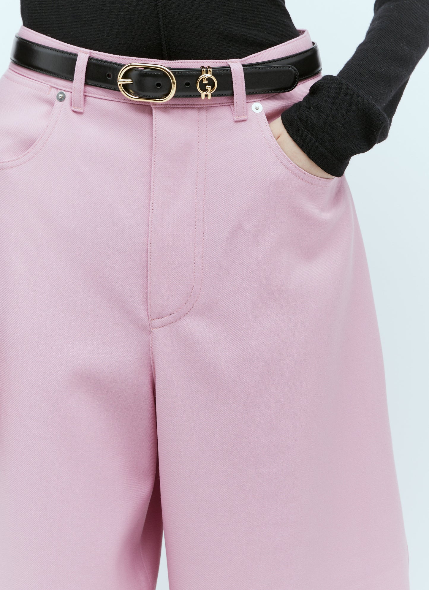 Gucci Women Interlocking G Leather Belt