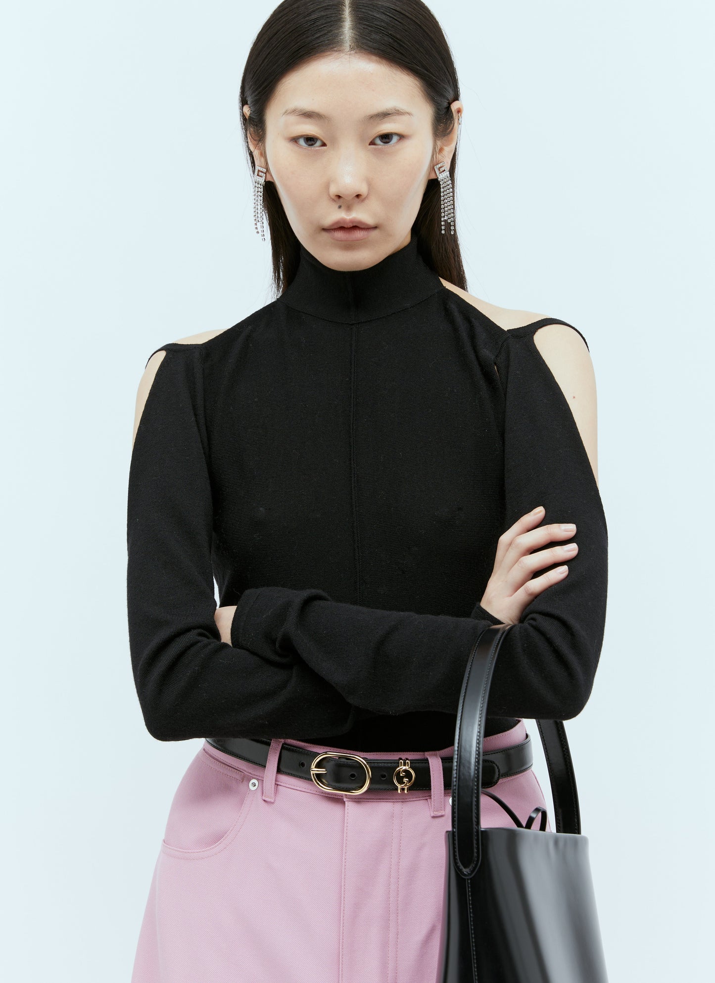 Gucci Women Interlocking G Leather Belt