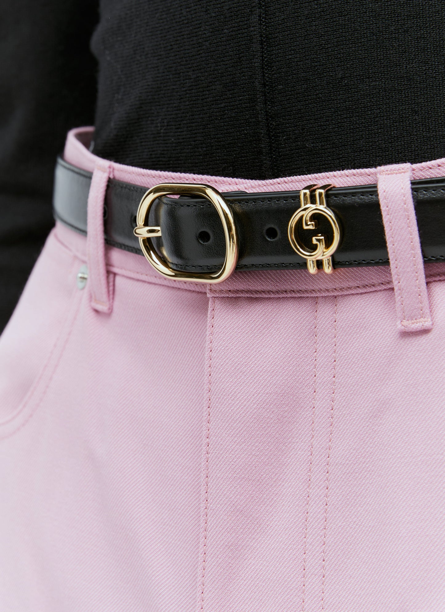 Gucci Women Interlocking G Leather Belt