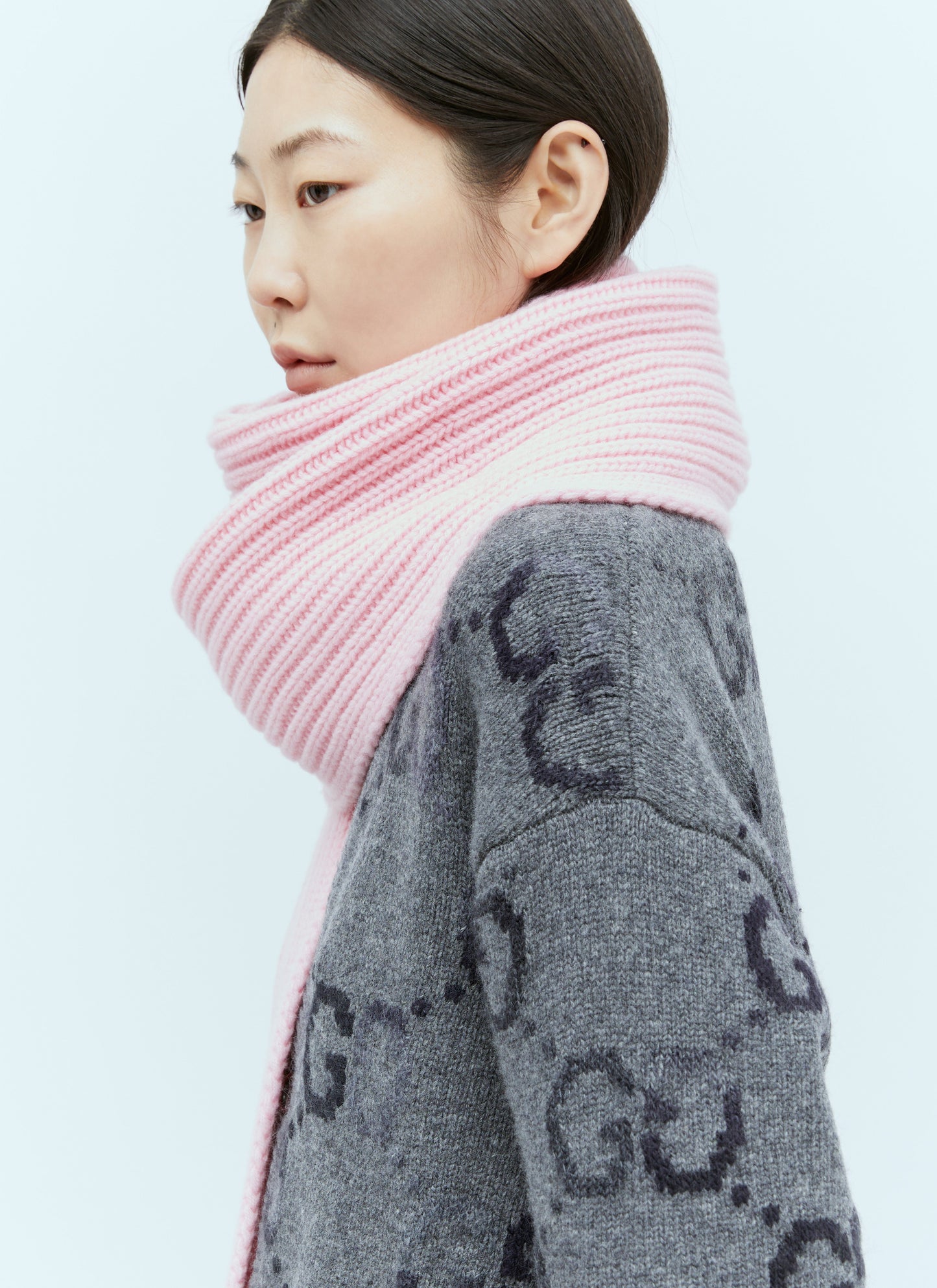 Gucci Women Double G Wool Cashmere Scarf