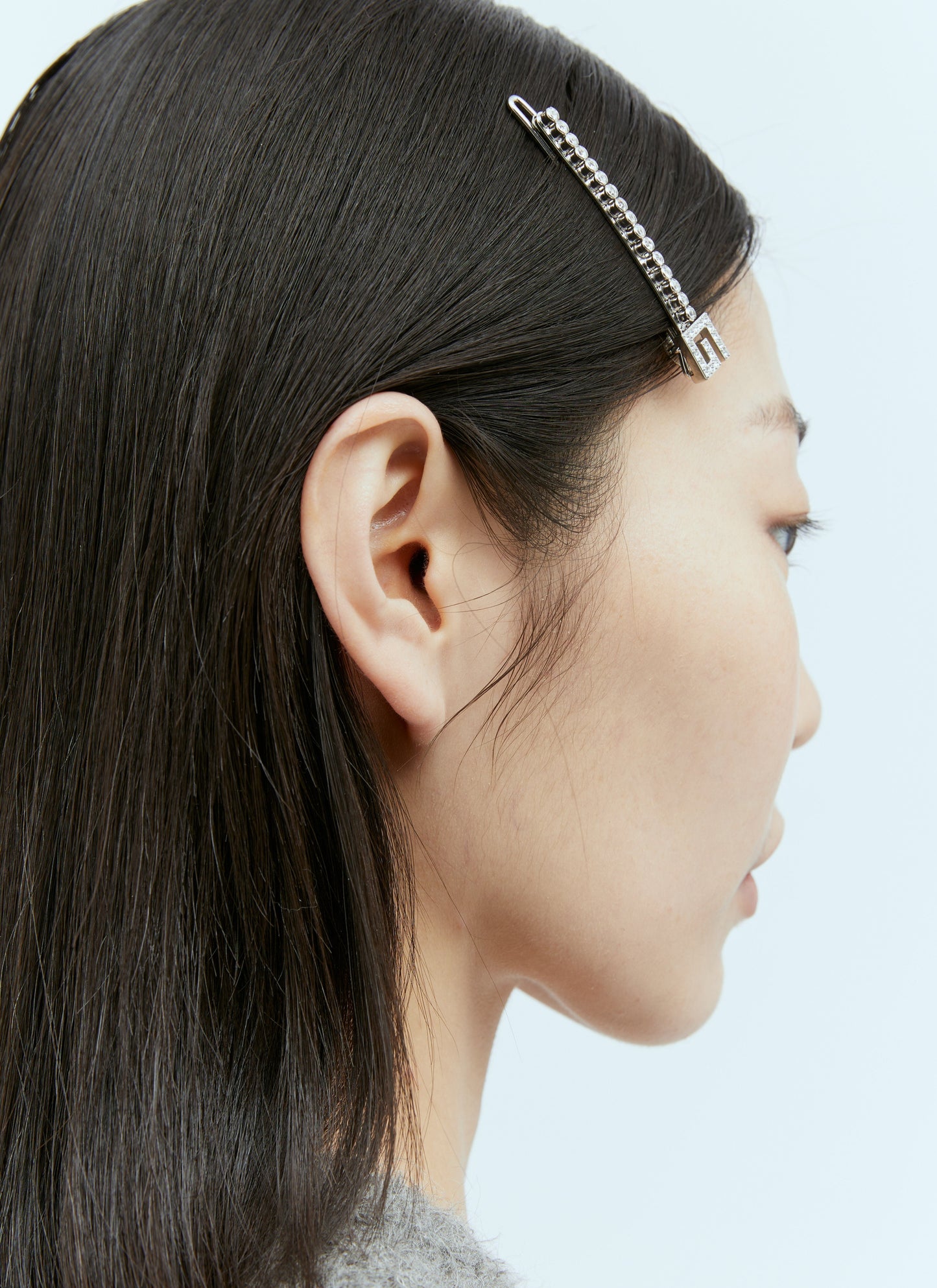 Gucci Women Crystal Square G Hair Clip