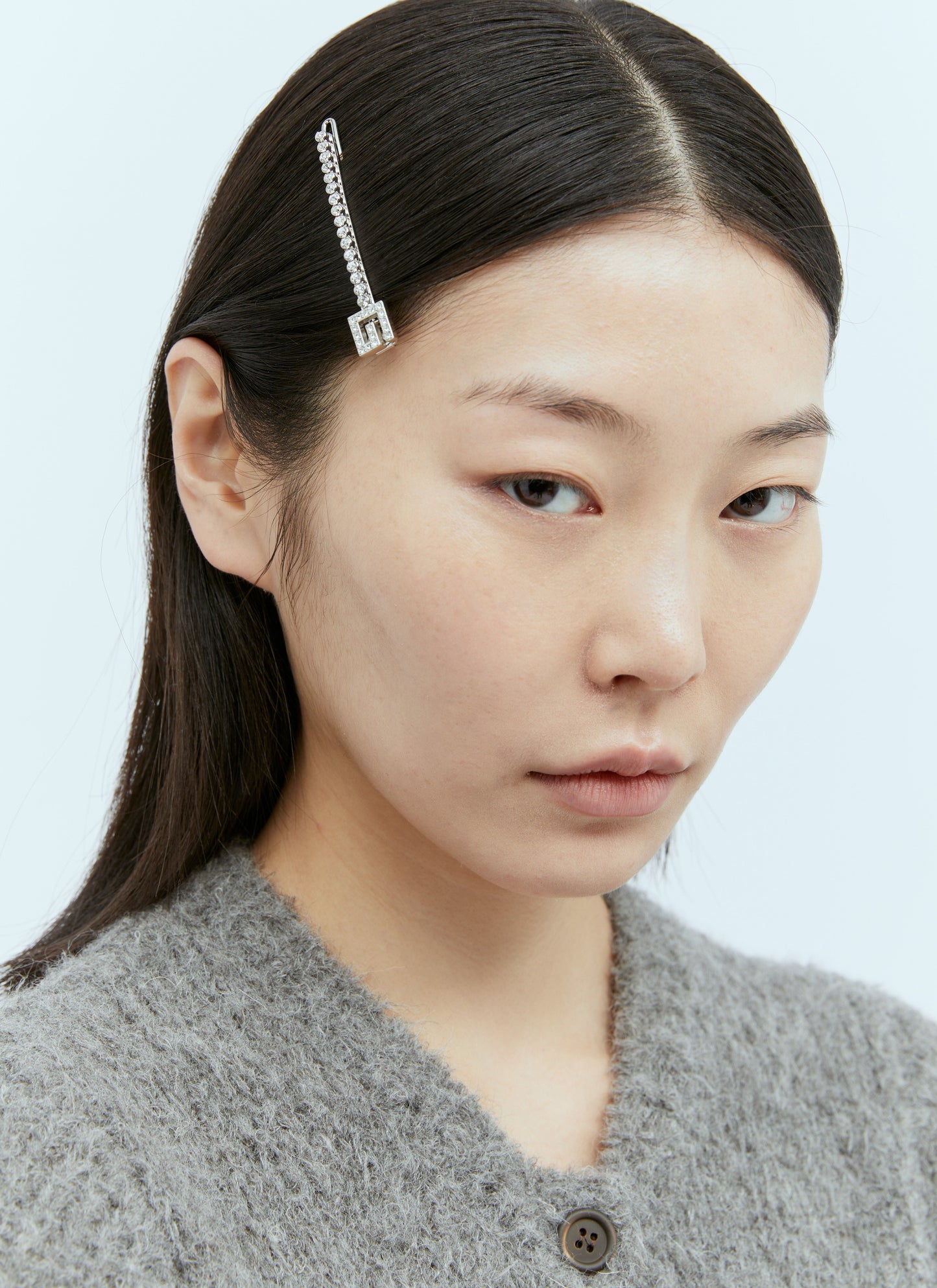 Gucci Women Crystal Square G Hair Clip