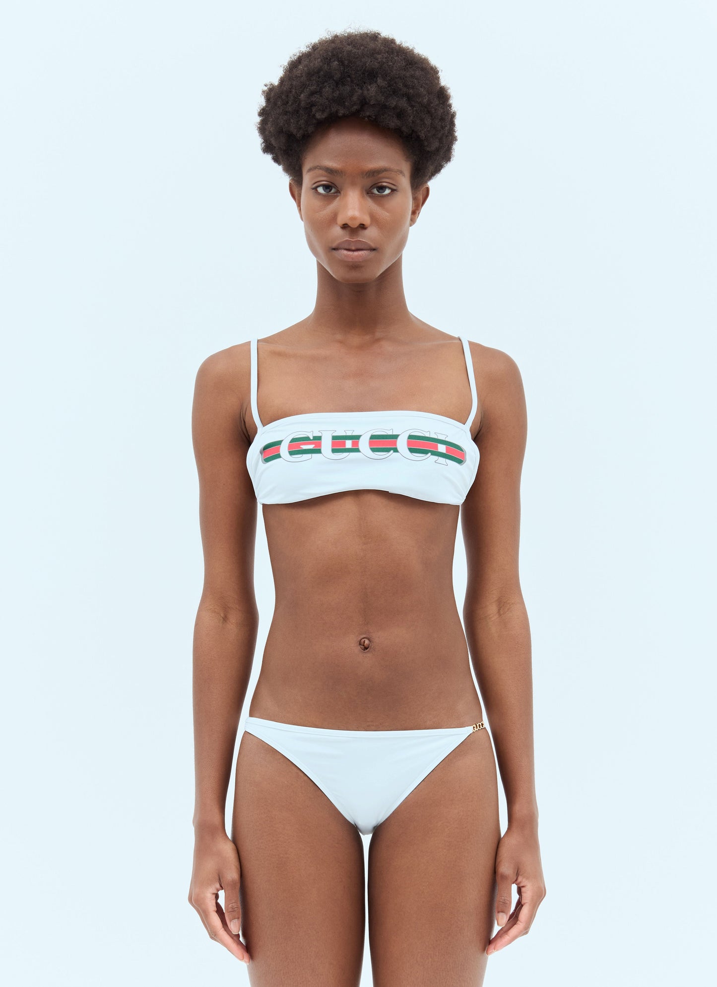 Gucci Women Logo Print Bikini Set